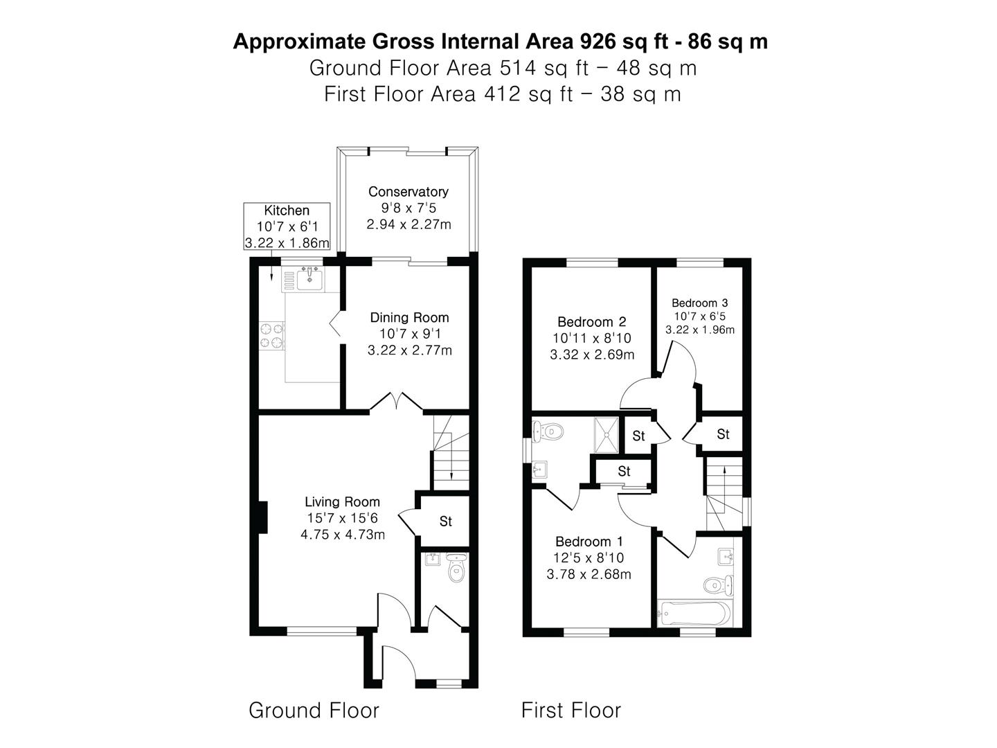 9, Woodman Way, Cambridge floorplan