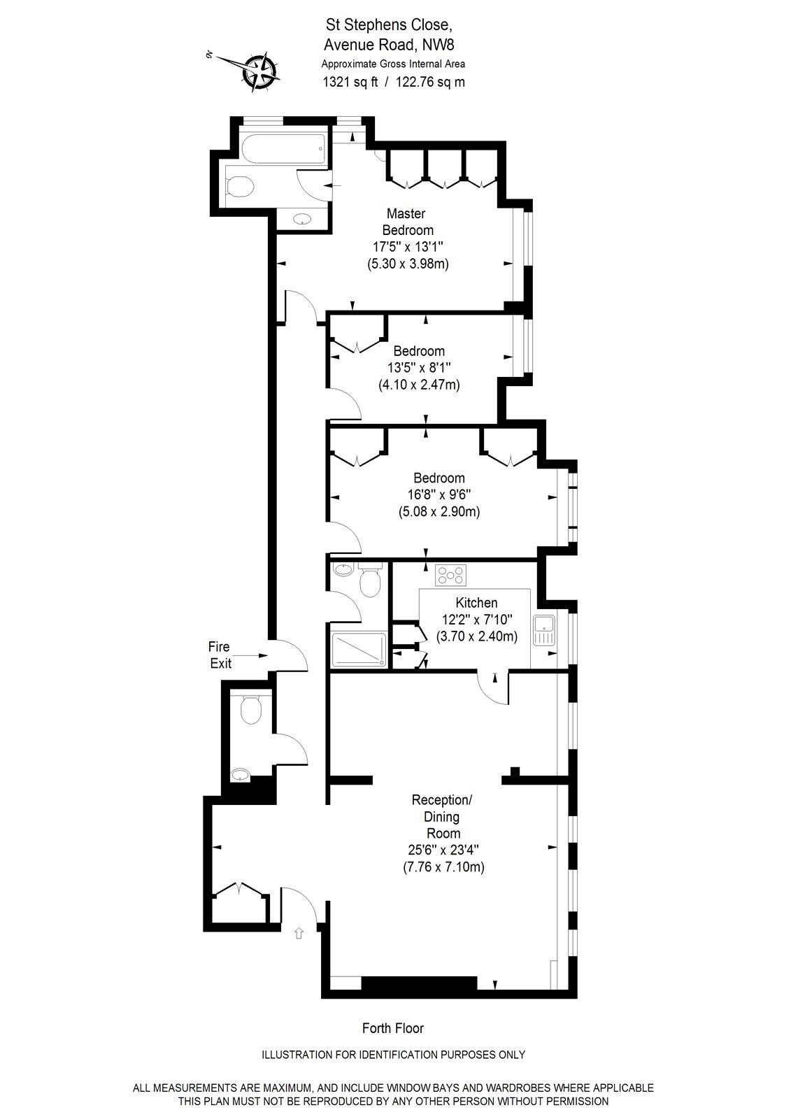 3 Bedrooms Flat to rent in St. Stephens Close, St John's Wood, London NW8