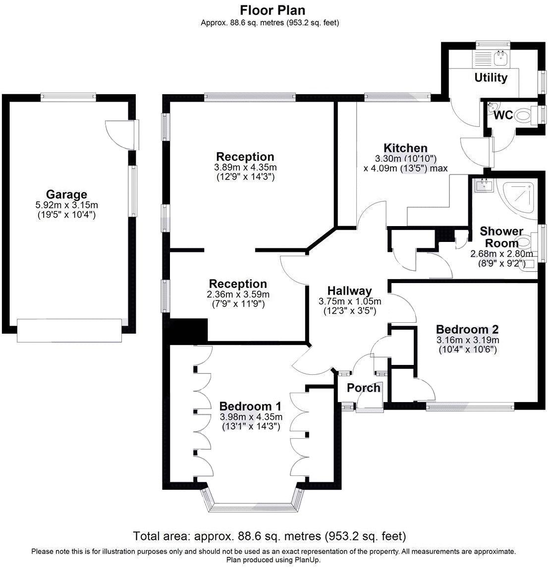 7, Dene Close, Wilmington floorplan