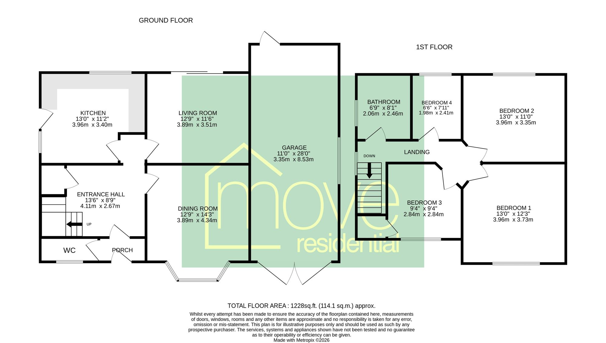 Whitegates Chester High Road, Neston floorplan