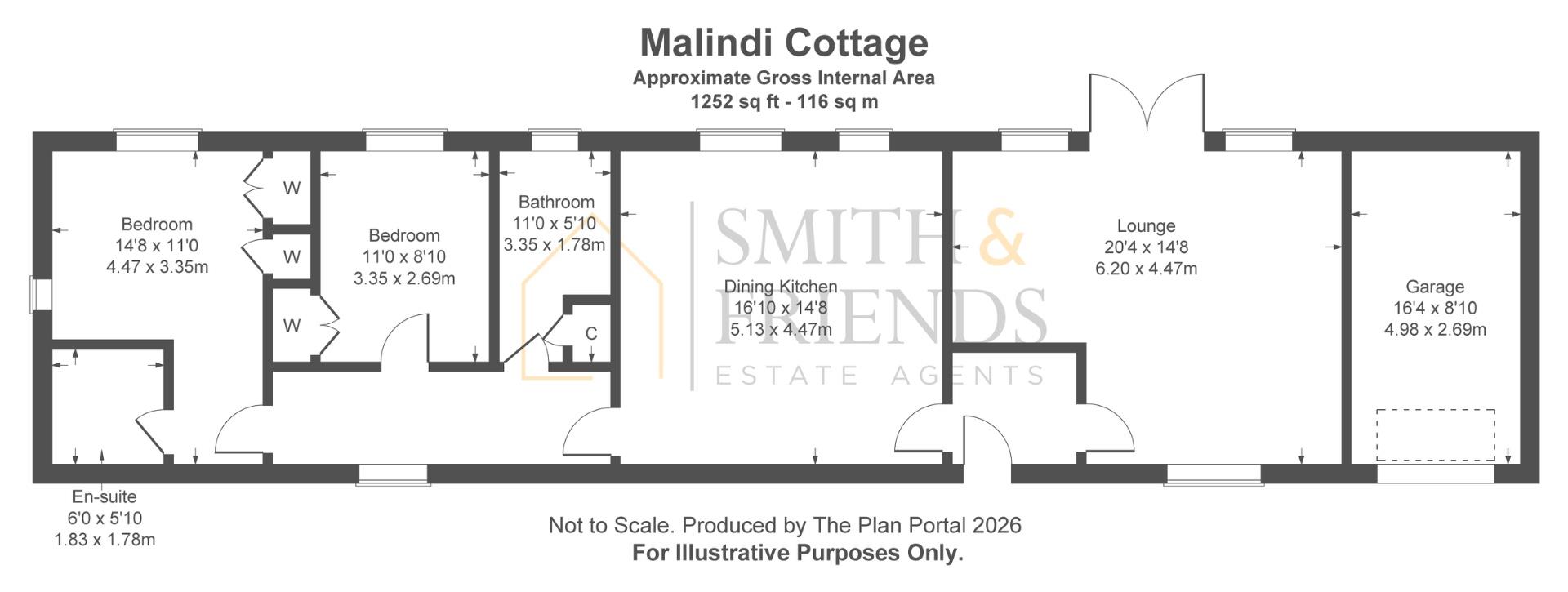 Malindi Cottage, Melsonby, Richmond floorplan