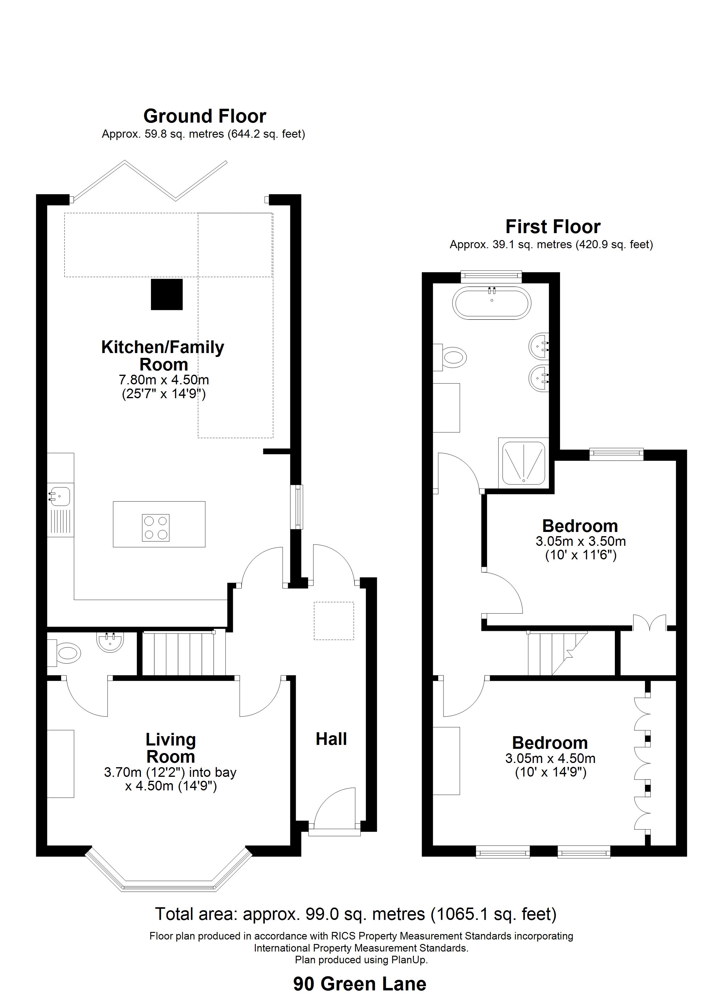 90, Green Lane, Worcester Park floorplan