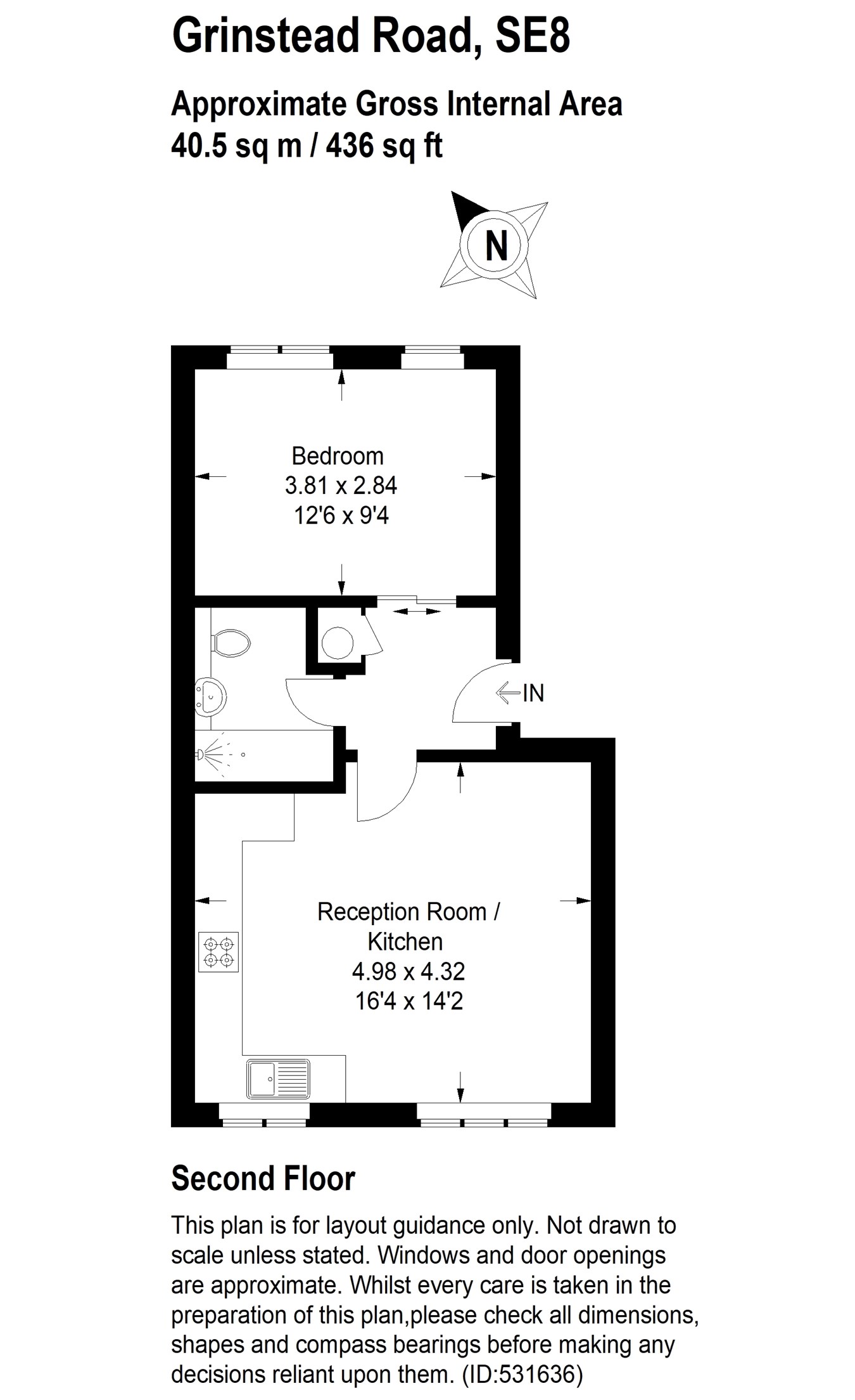 1 Bedrooms Flat for sale in Grinstead Road, London SE8