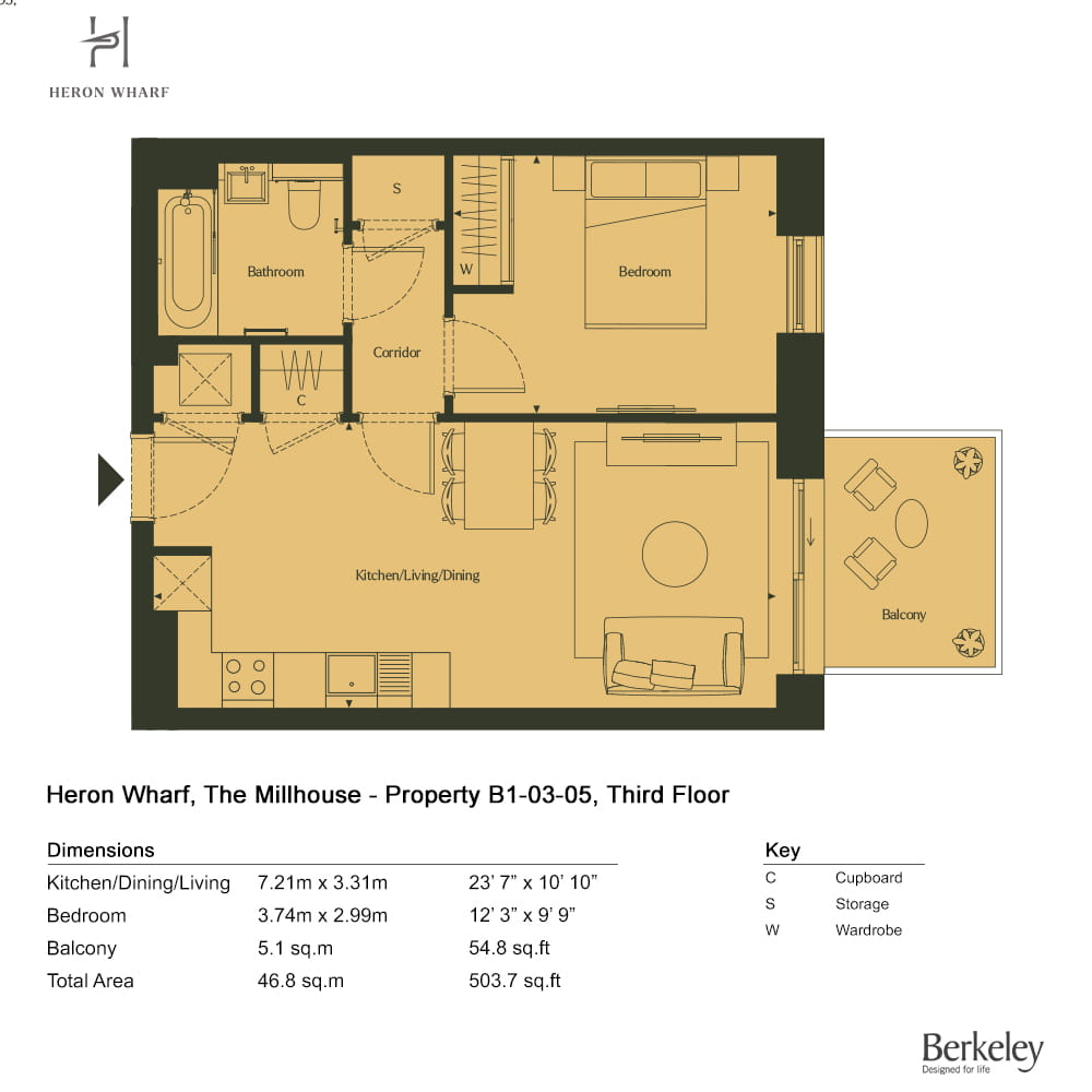London, E14 0Ll, Poplar floorplan
