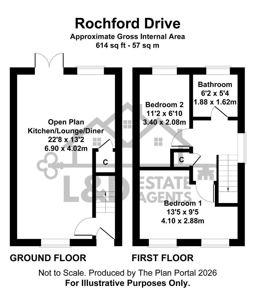 100, Rochford Drive, Luton floorplan