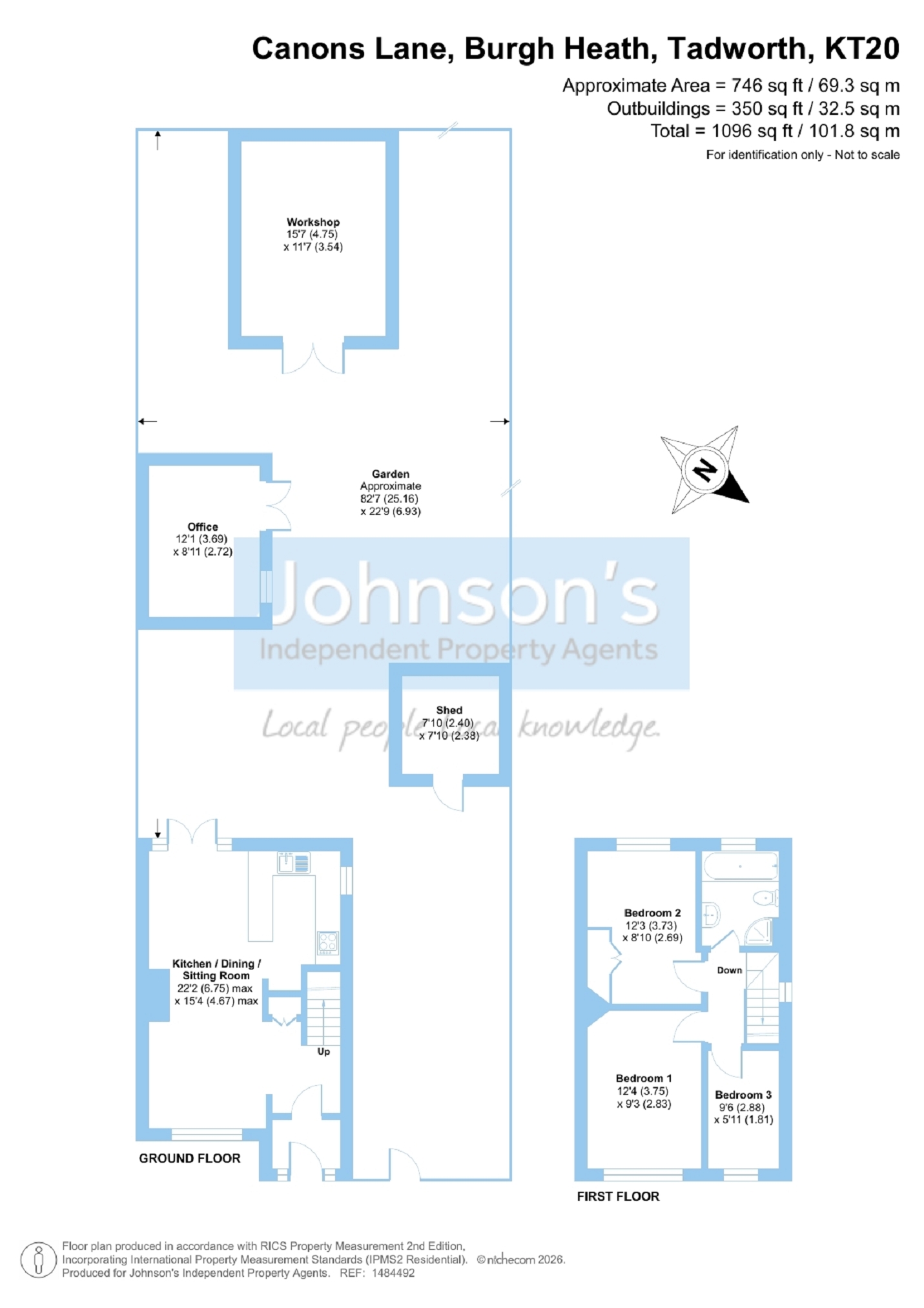 54, Canons Lane, Tadworth floorplan
