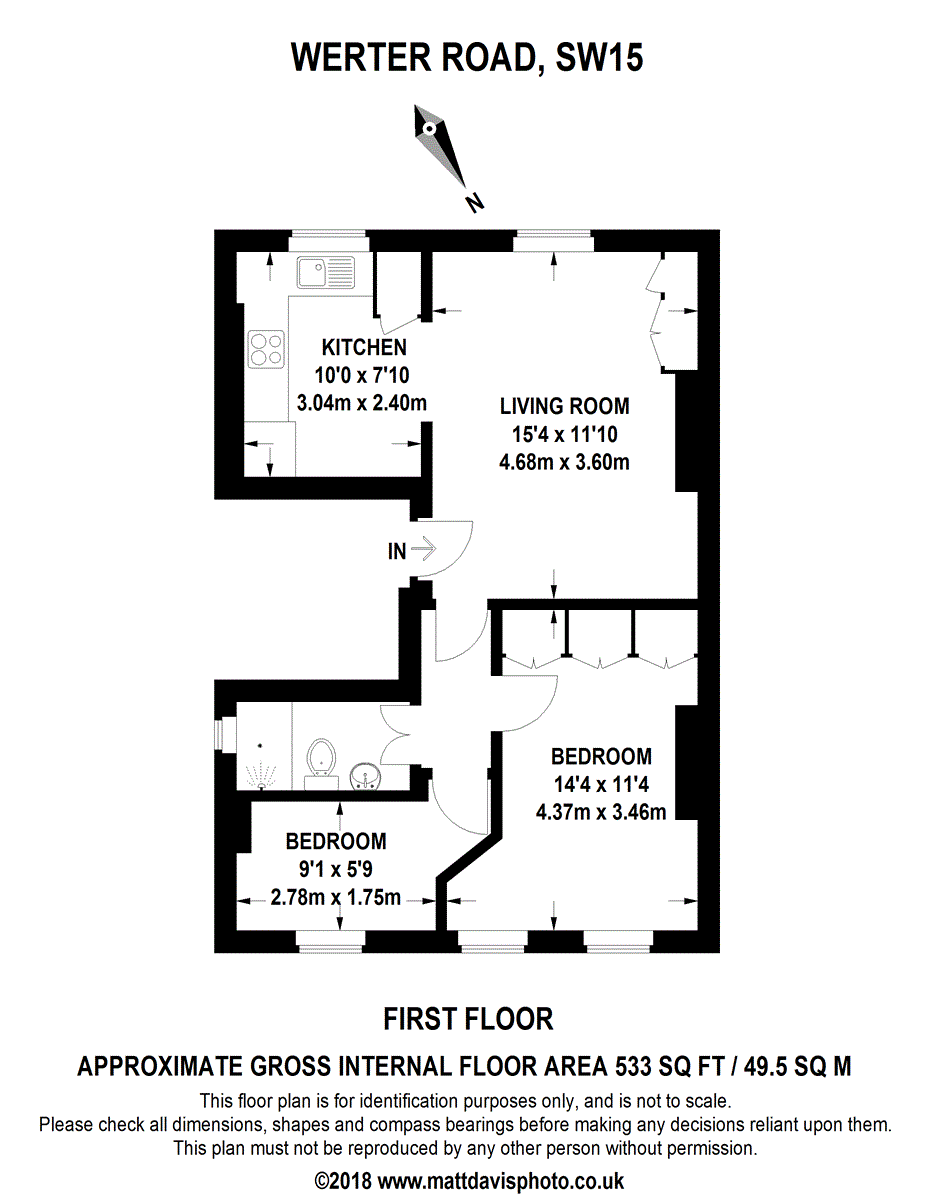 2 Bedrooms Flat to rent in Werter Road, London SW15