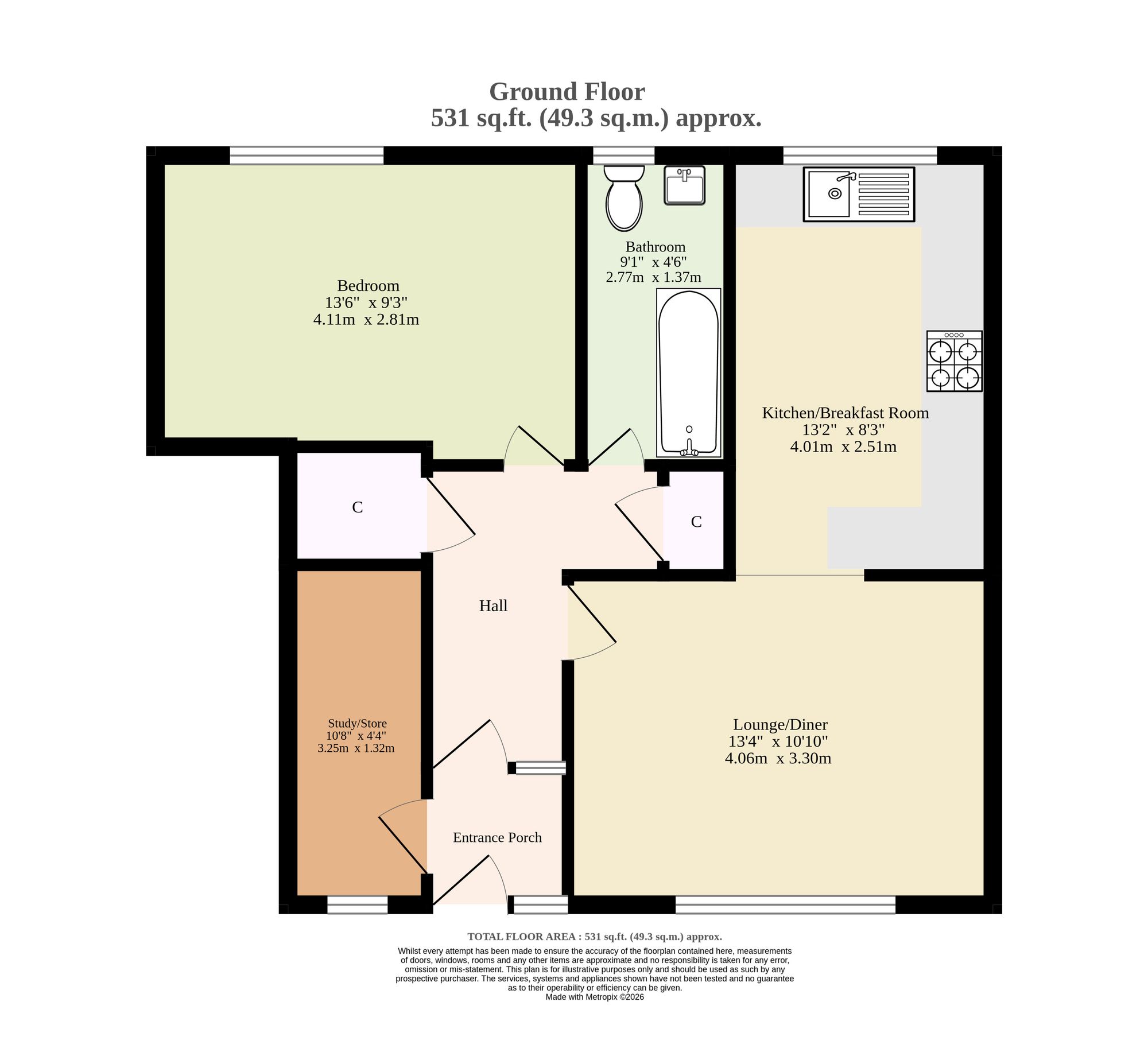 3 Coughtrey Close, Norwich floorplan