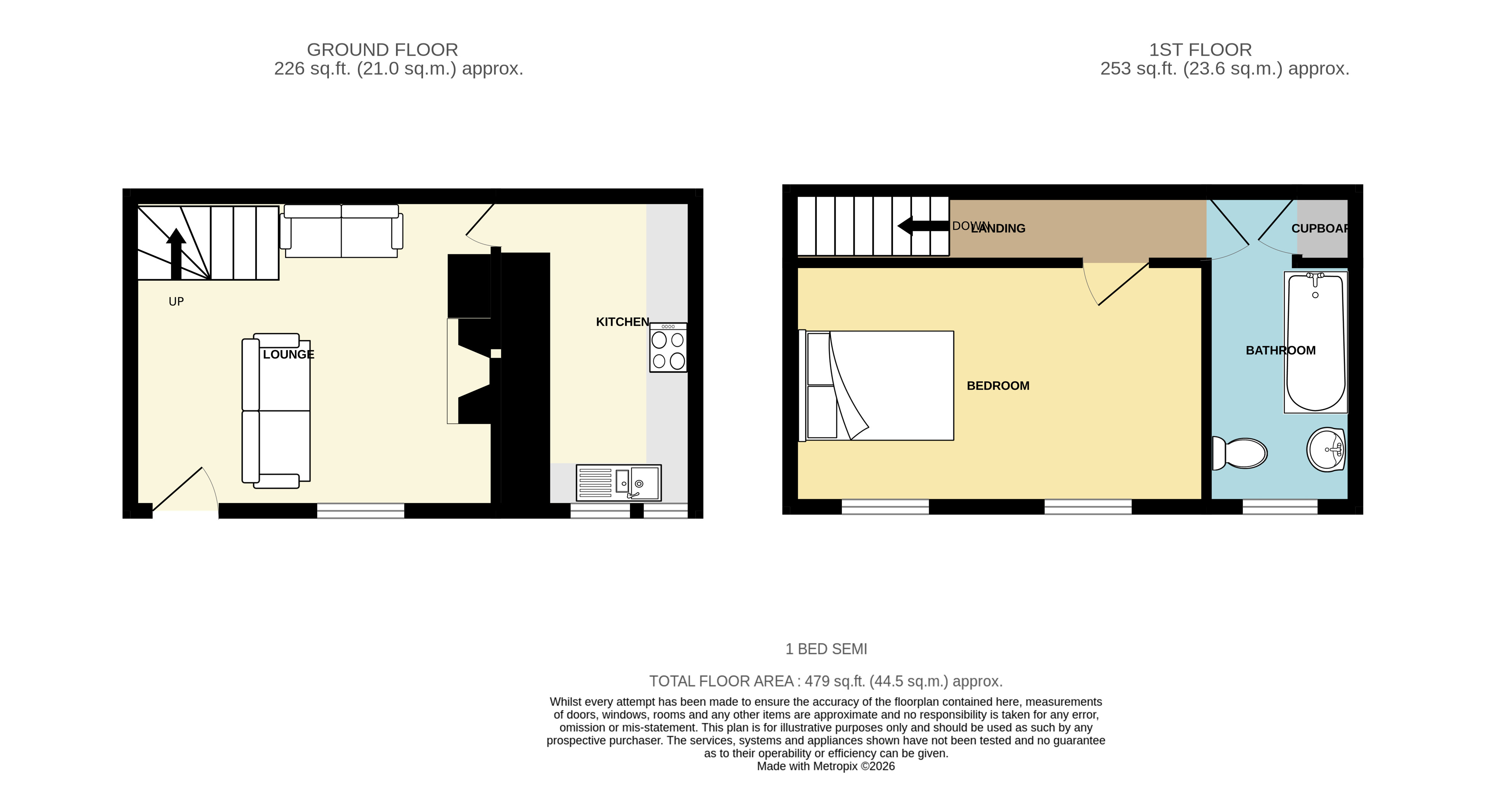2 The Cottages,, Brea, Cornwall floorplan