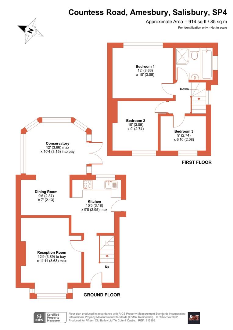 Countess Road, Amesbury, Salisbury SP4, 3 bedroom semidetached house