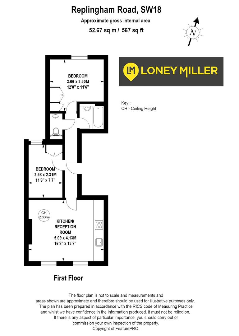 19b, Replingham Road, London floorplan