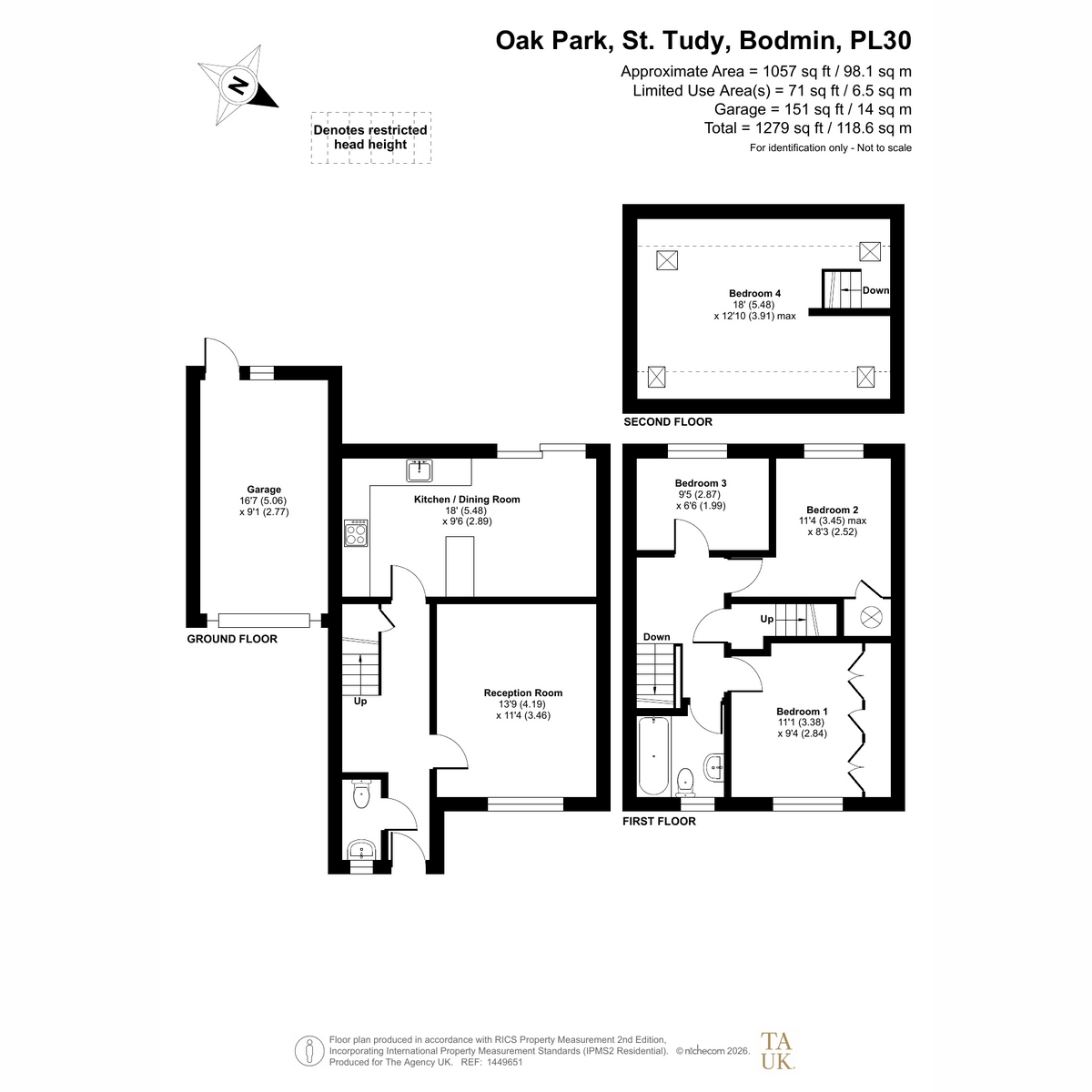 19, Oak Park, St Tudy floorplan