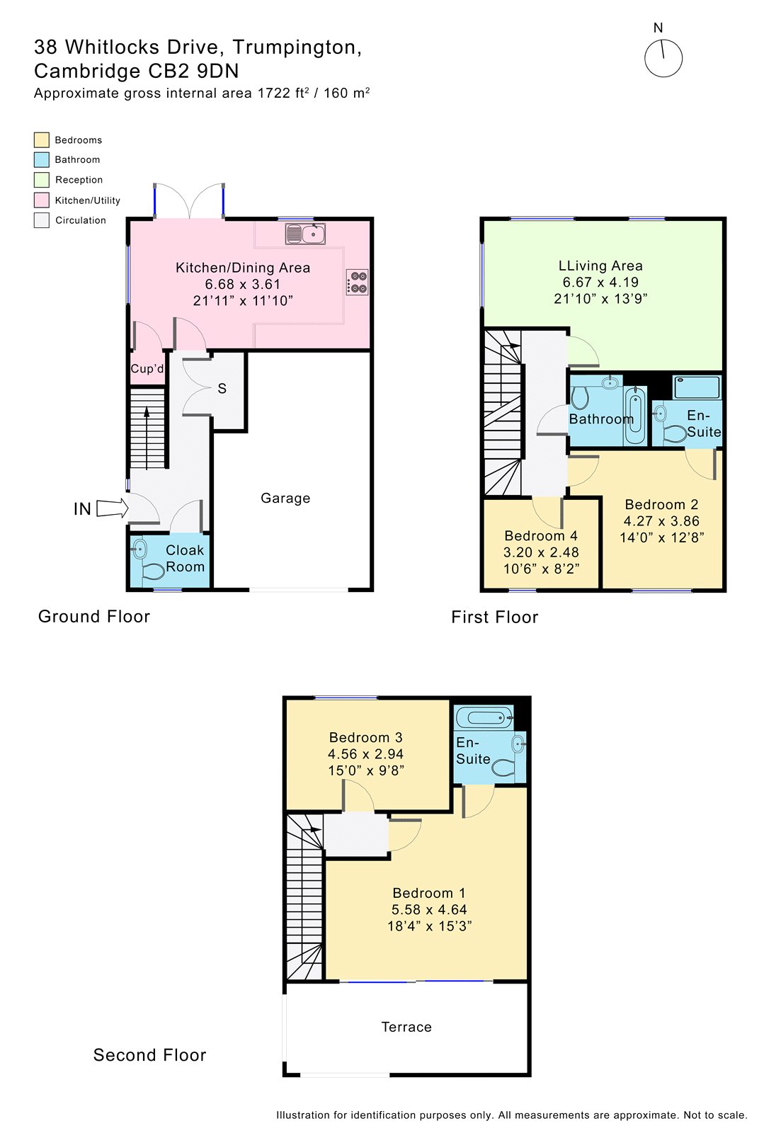 4 Bedrooms Town house to rent in Whitelocks Drive, Trumpington, Cambridge CB2