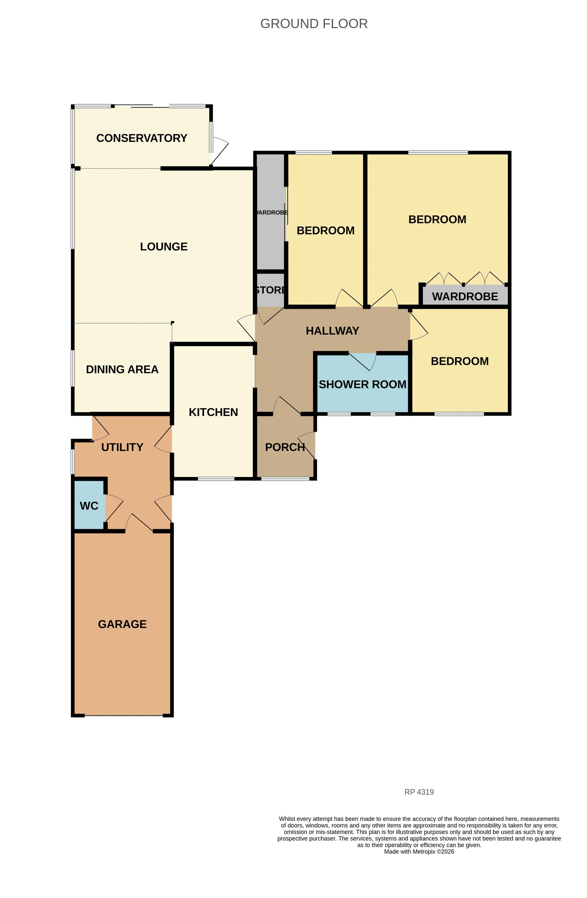 1, Rochester Way, Colwyn Bay floorplan