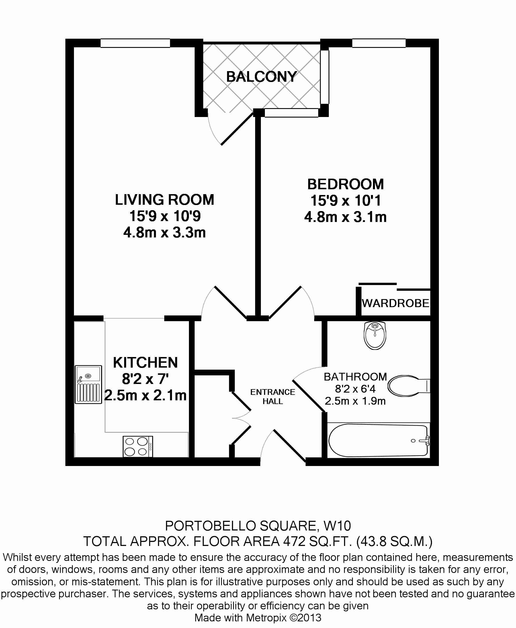 1 Bedrooms Flat to rent in Bonchurch Road, Portobello Square, Ladbroke Grove W10