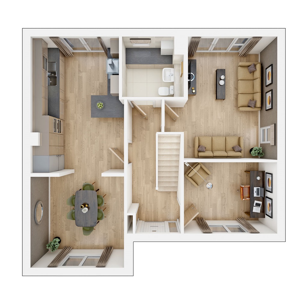 The Shilford - Plot 29, Stonewood Park, Dracan Village, Drakelow, Burton Upon Trent floorplan