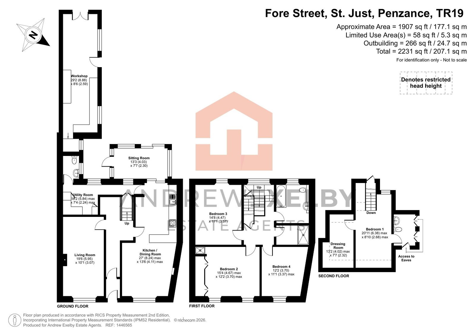 31, Fore Street, St Just floorplan