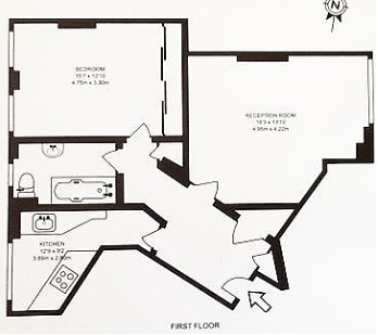 Flat 50 Rossmore Court, Park Road, London floorplan