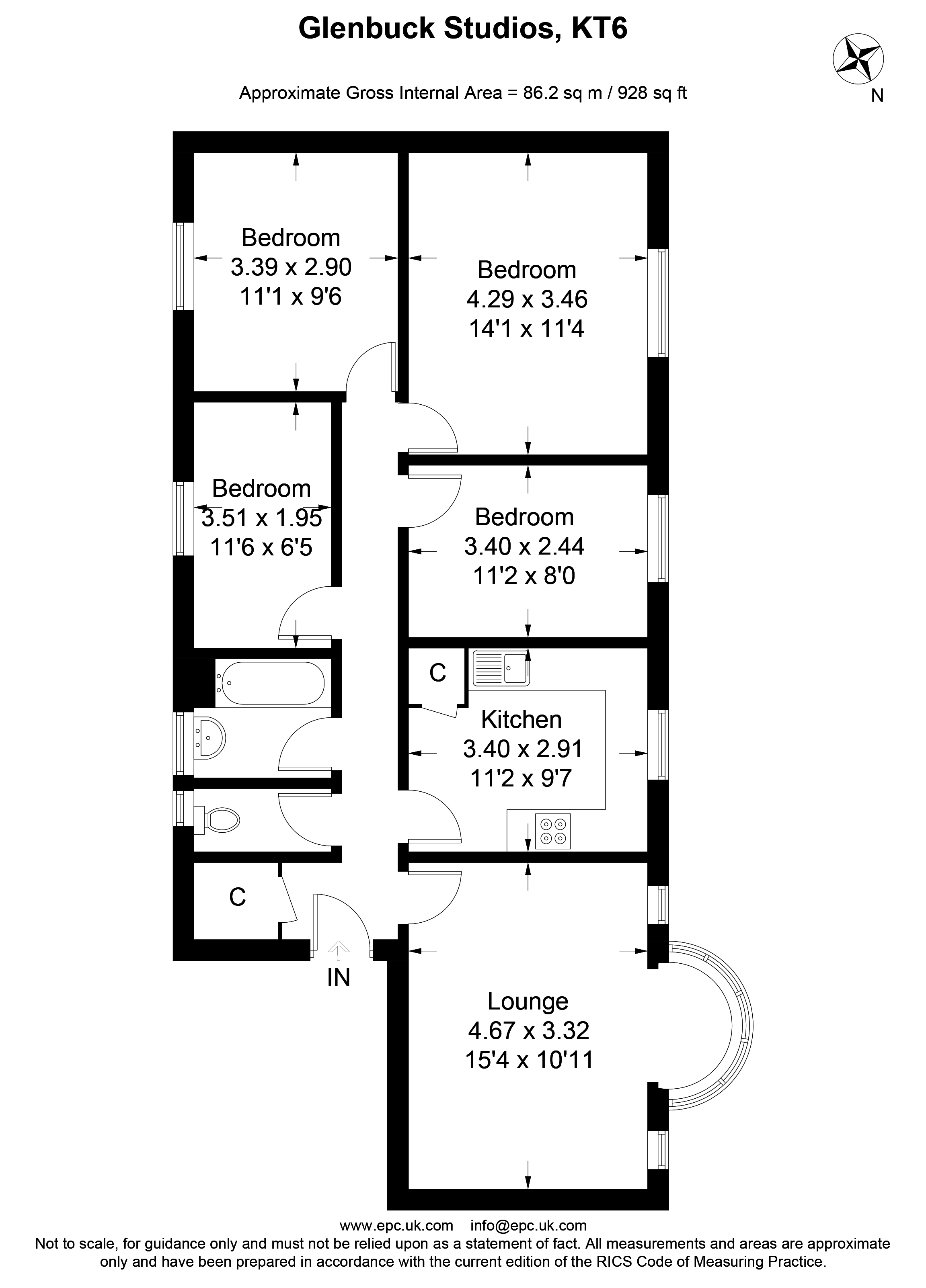 4 Bedrooms Flat for sale in Glenbuck Road, Surbiton KT6