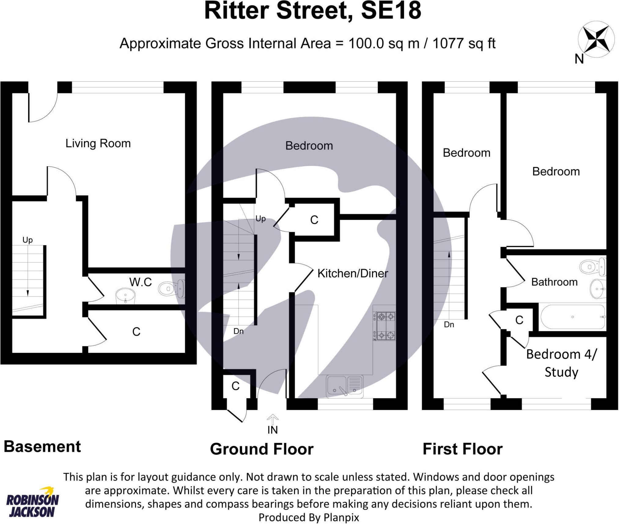 45, Ritter Street, Woolwich floorplan