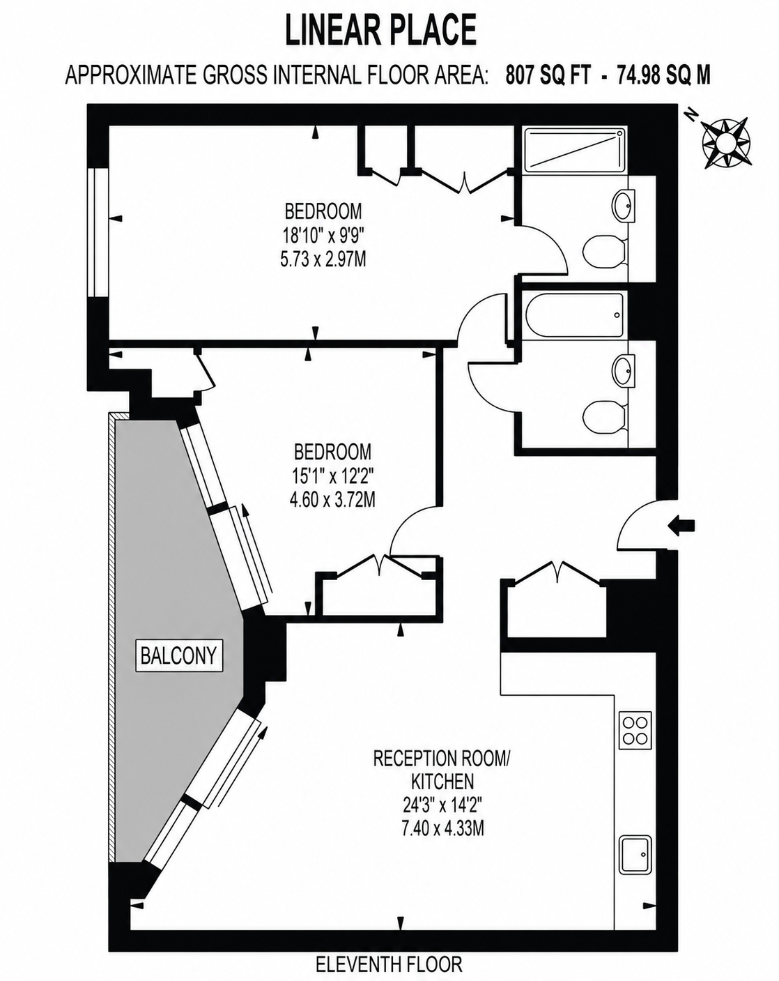 One Linear Place, Ponton Road, London floorplan