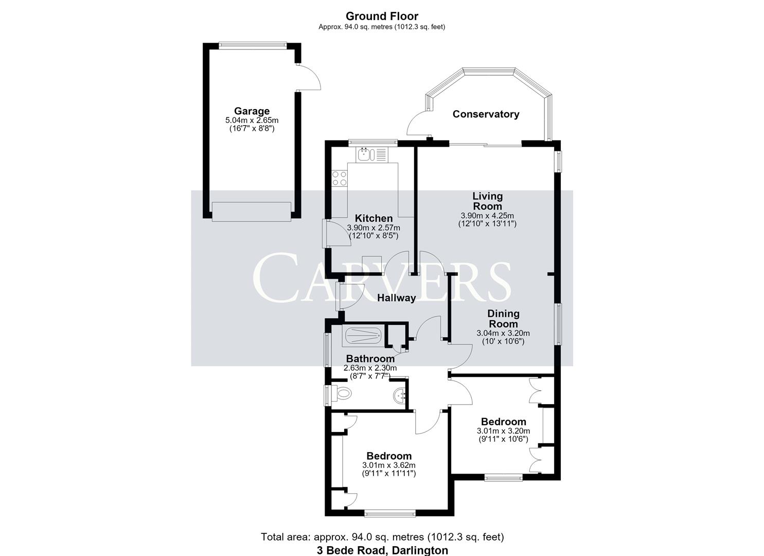 3, Bede Road, Darlington floorplan