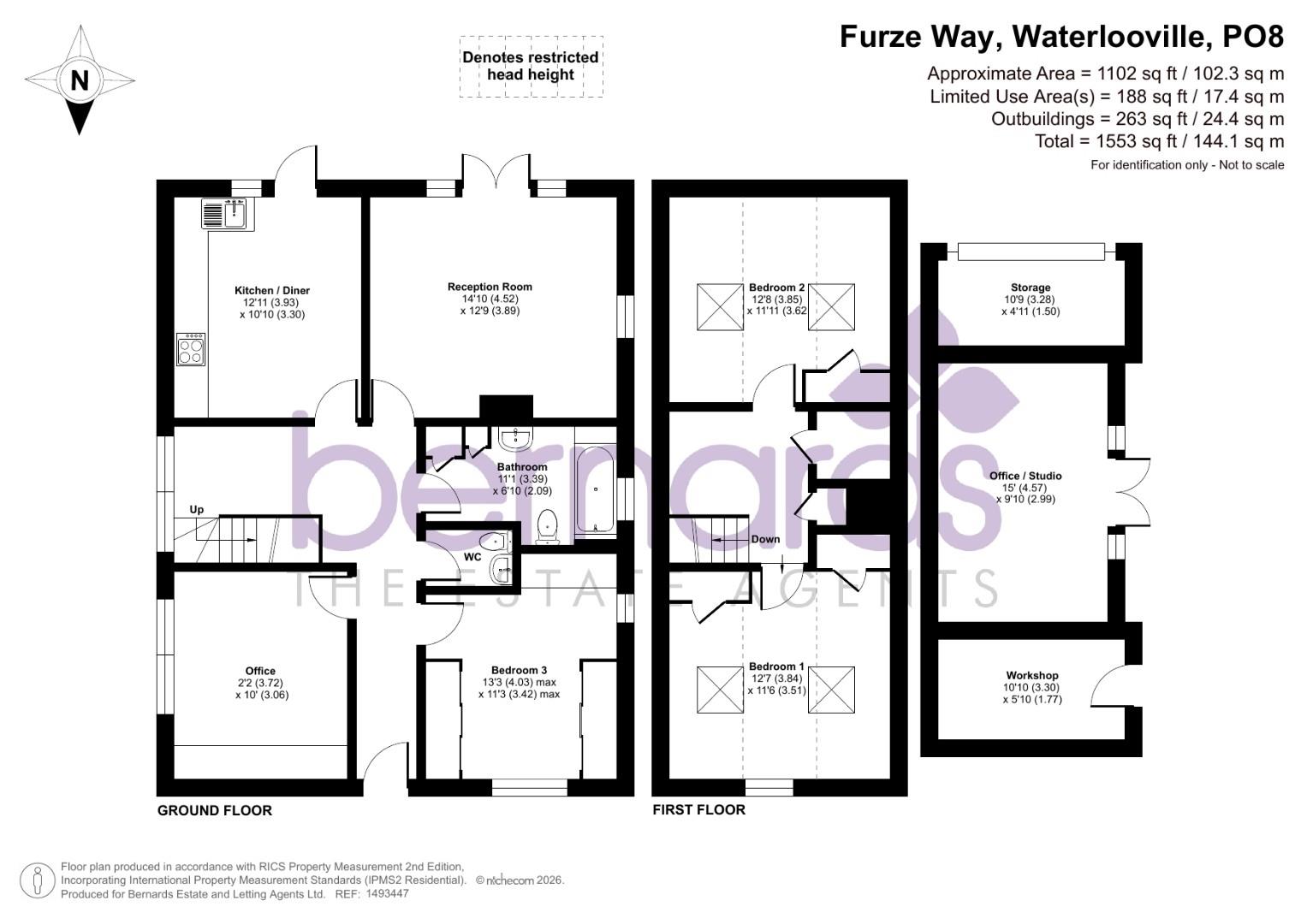 1, Furze Way, Waterlooville floorplan