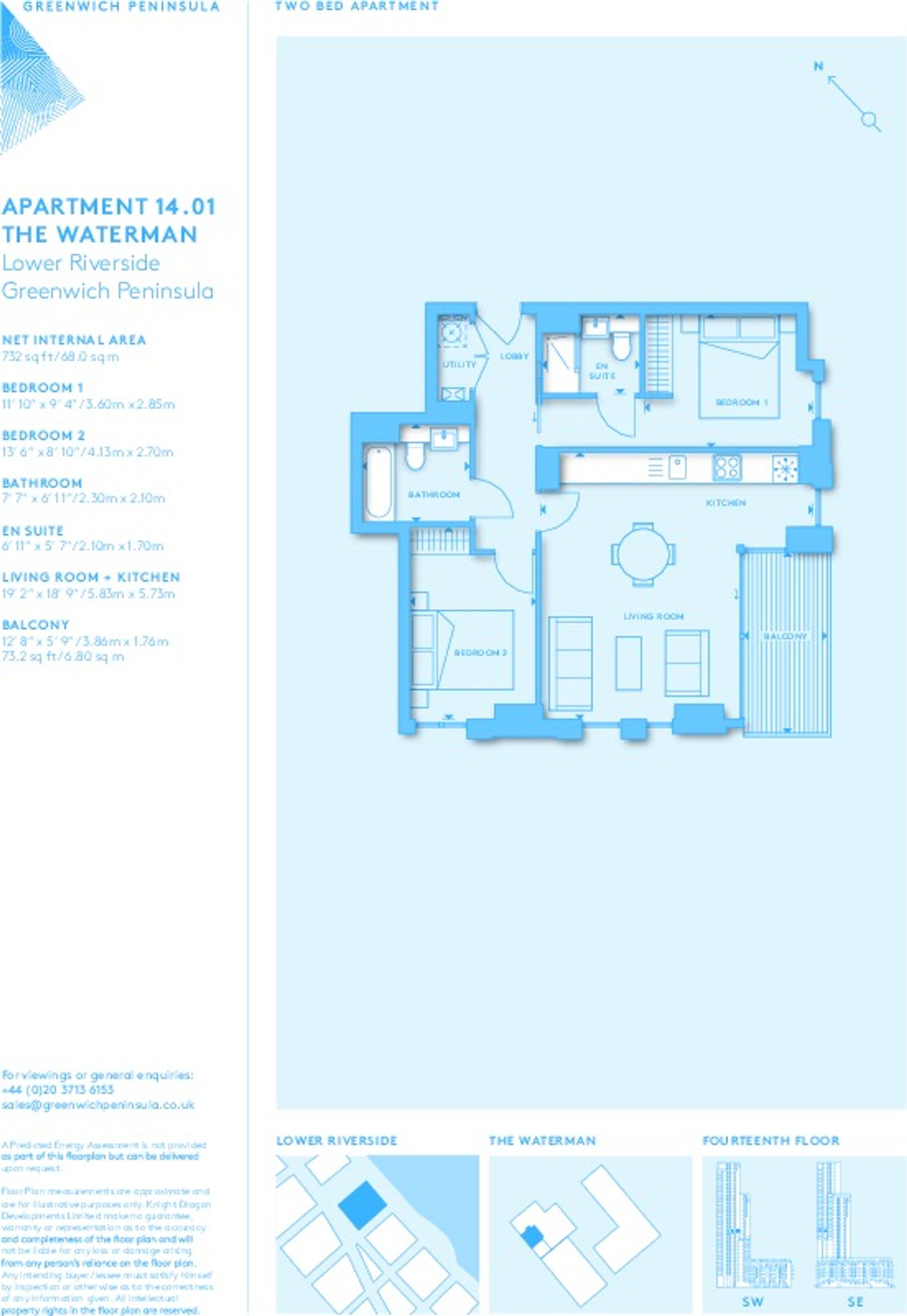 Flat 14, 5 Tidemill Square, London floorplan