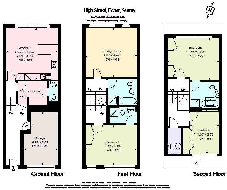 2 Aissele Place, High Street, ESHER floorplan