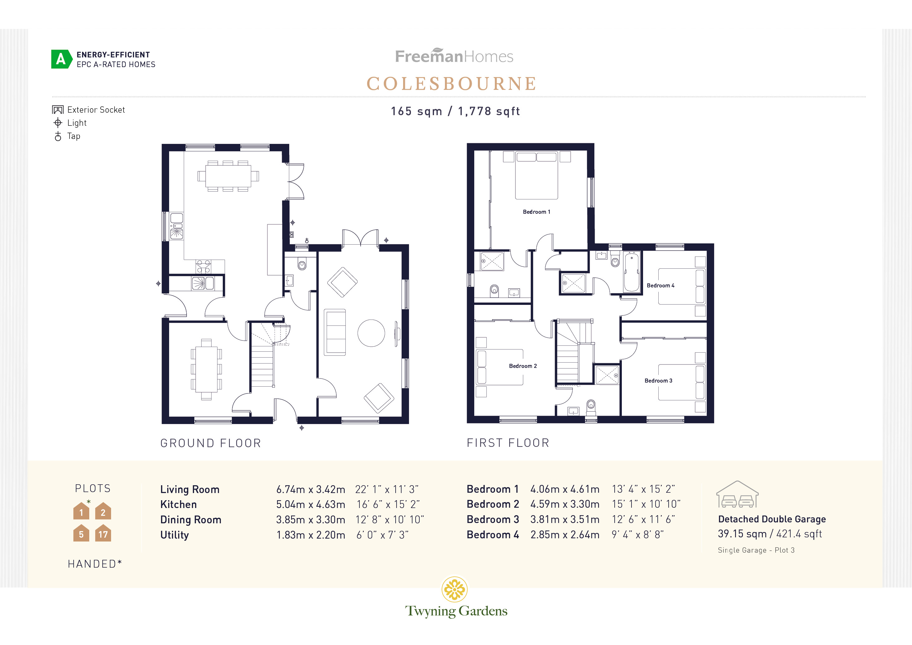 7, Elderbank Close, Twyning floorplan