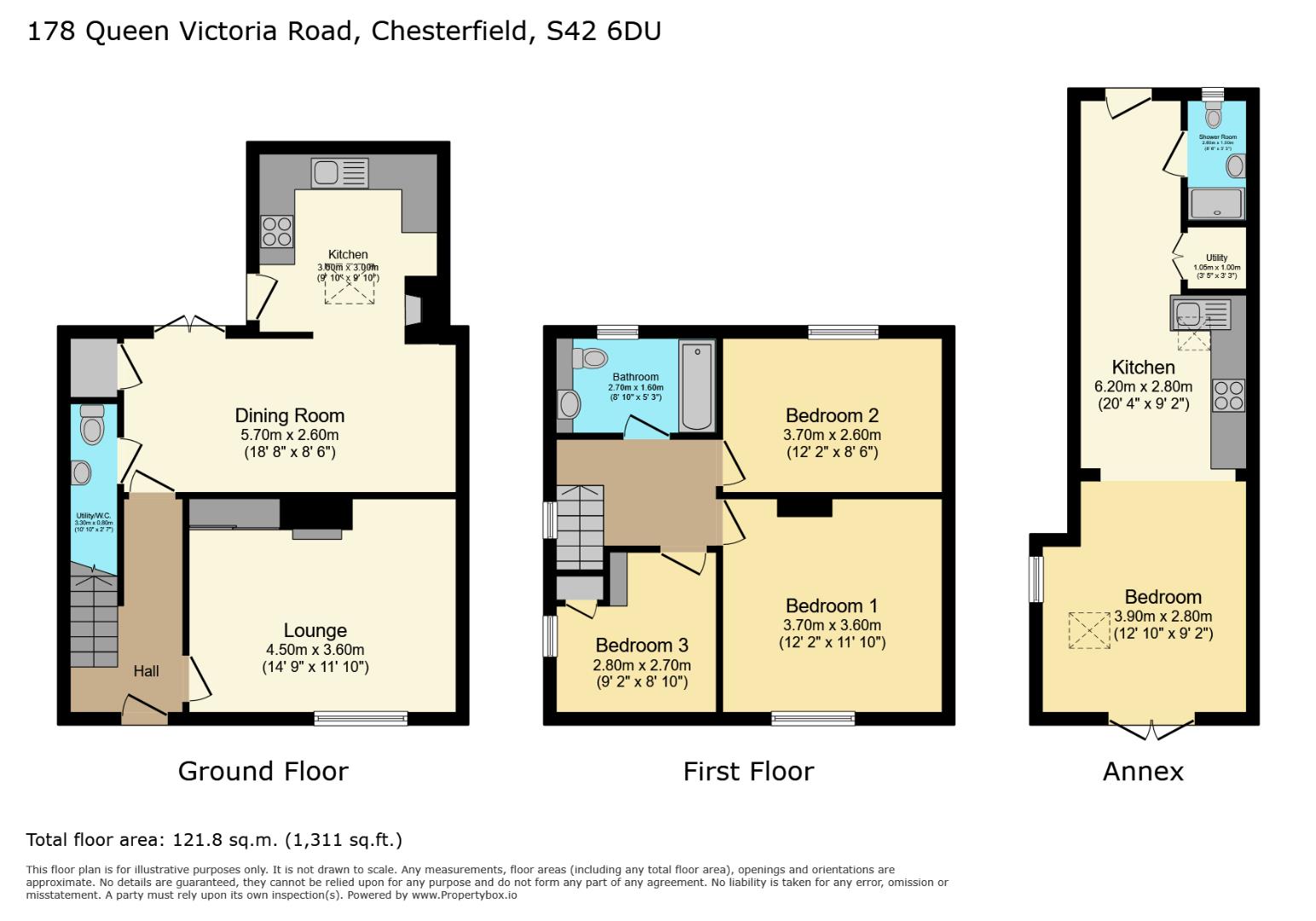 178, Queen Victoria Road, Chesterfield floorplan
