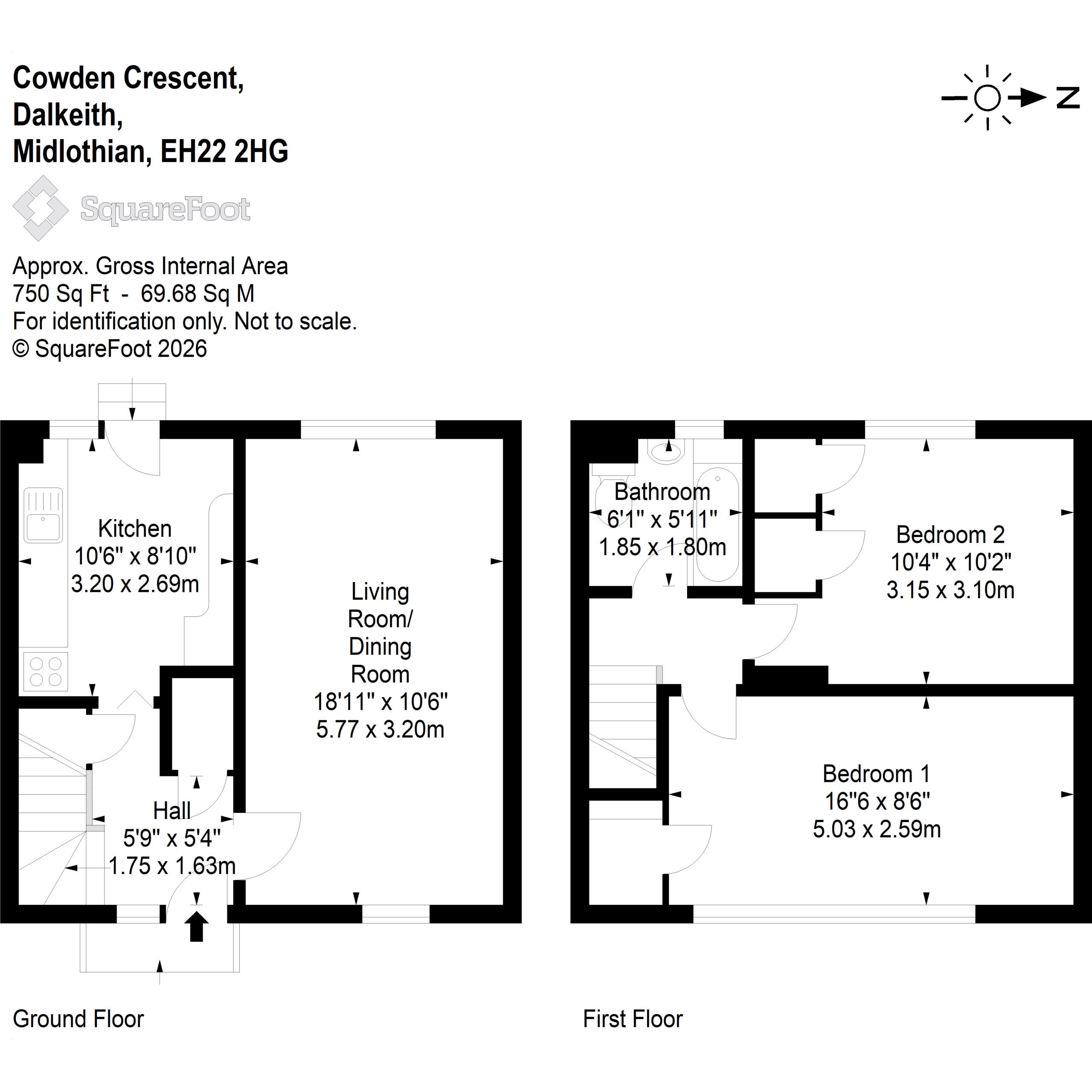 31, Cowden Crescent, Dalkeith floorplan