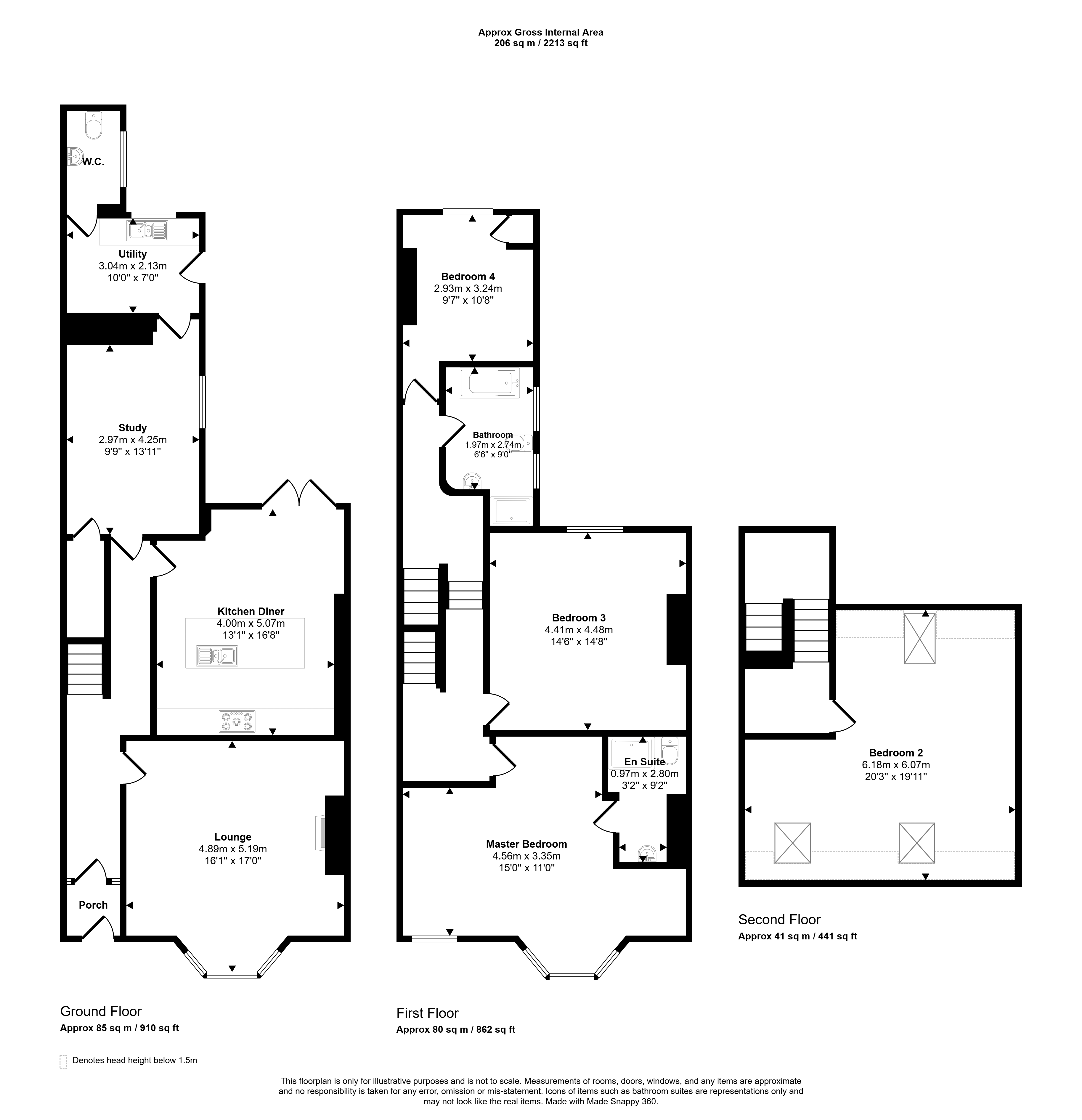 2, Park Parade, Whitley Bay floorplan