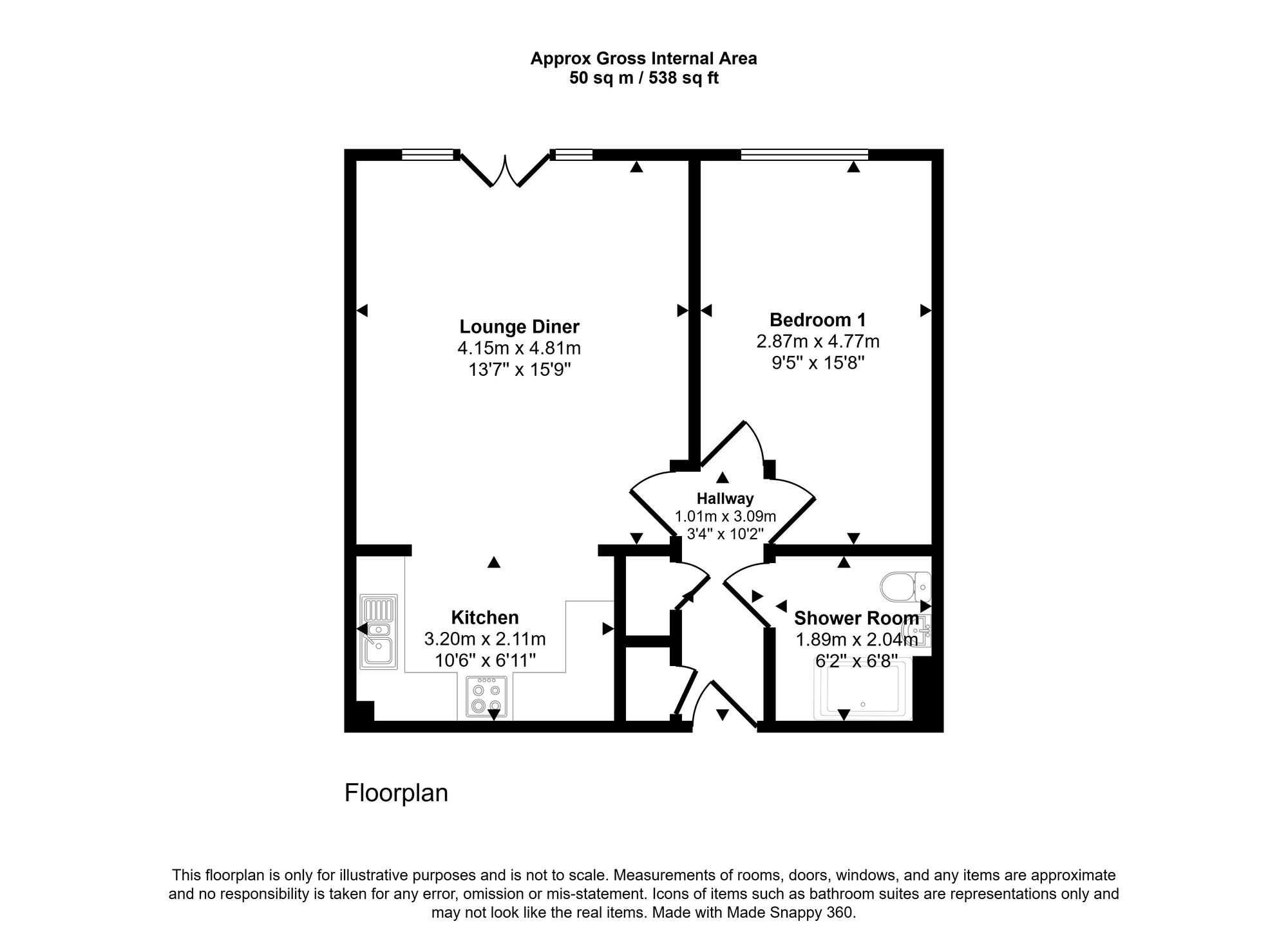 Flat 75, Geneva Court, London floorplan