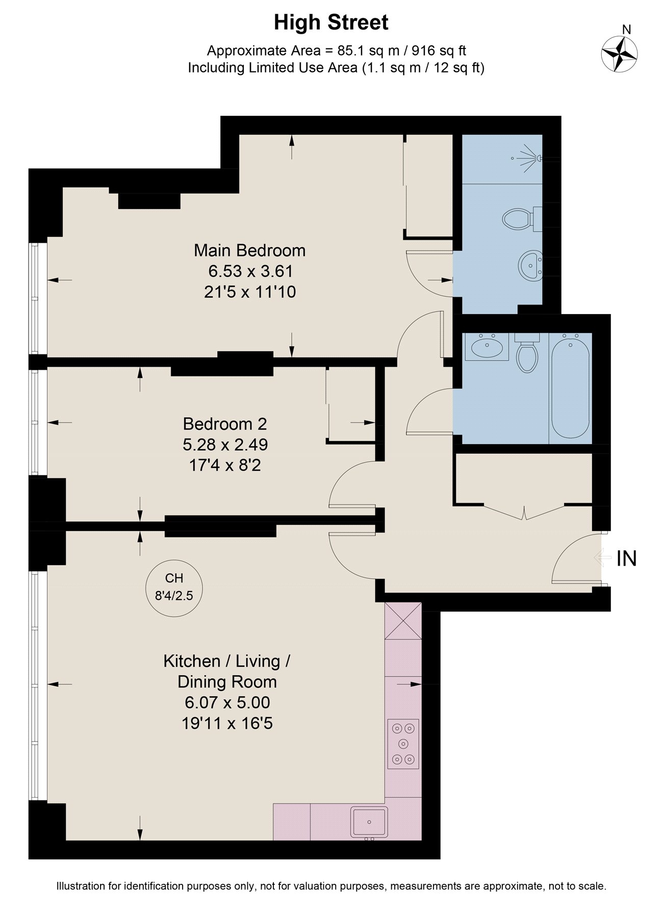 Flat 9,, St. Georges Apartments, Brentford floorplan