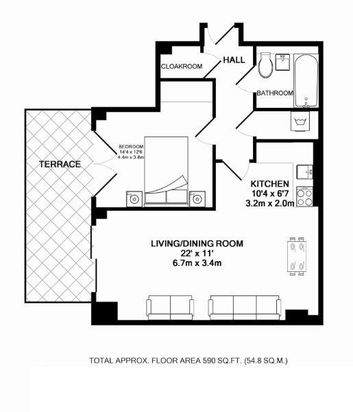 1 Bedrooms Flat to rent in Cadogan Road, London SE18