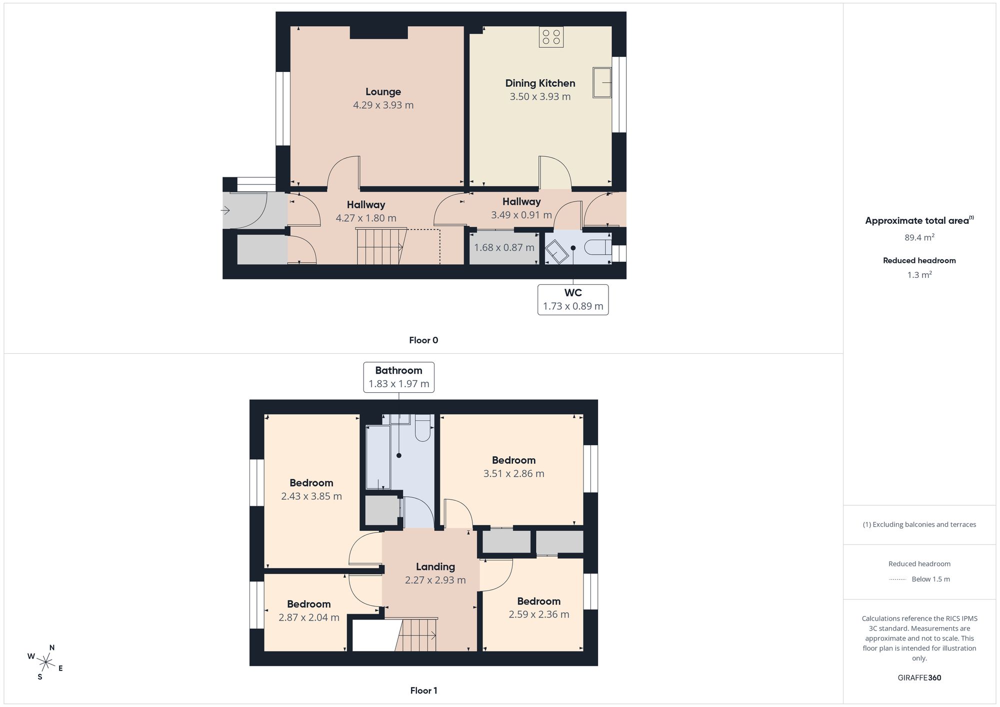77 West Crescent, Gateshead floorplan