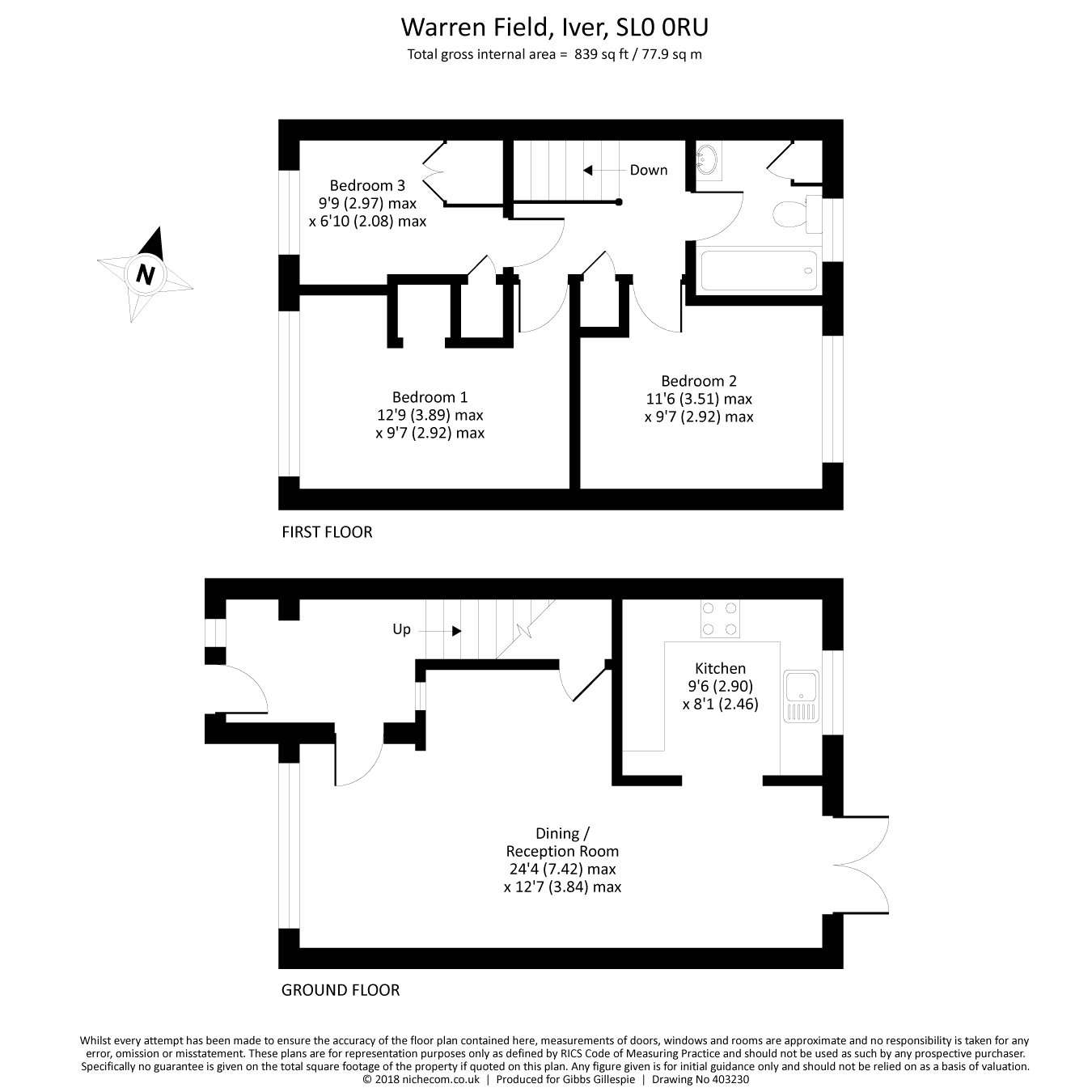 3 Bedrooms Terraced house for sale in Warren Field, Iver Heath, Buckinghamshire SL0