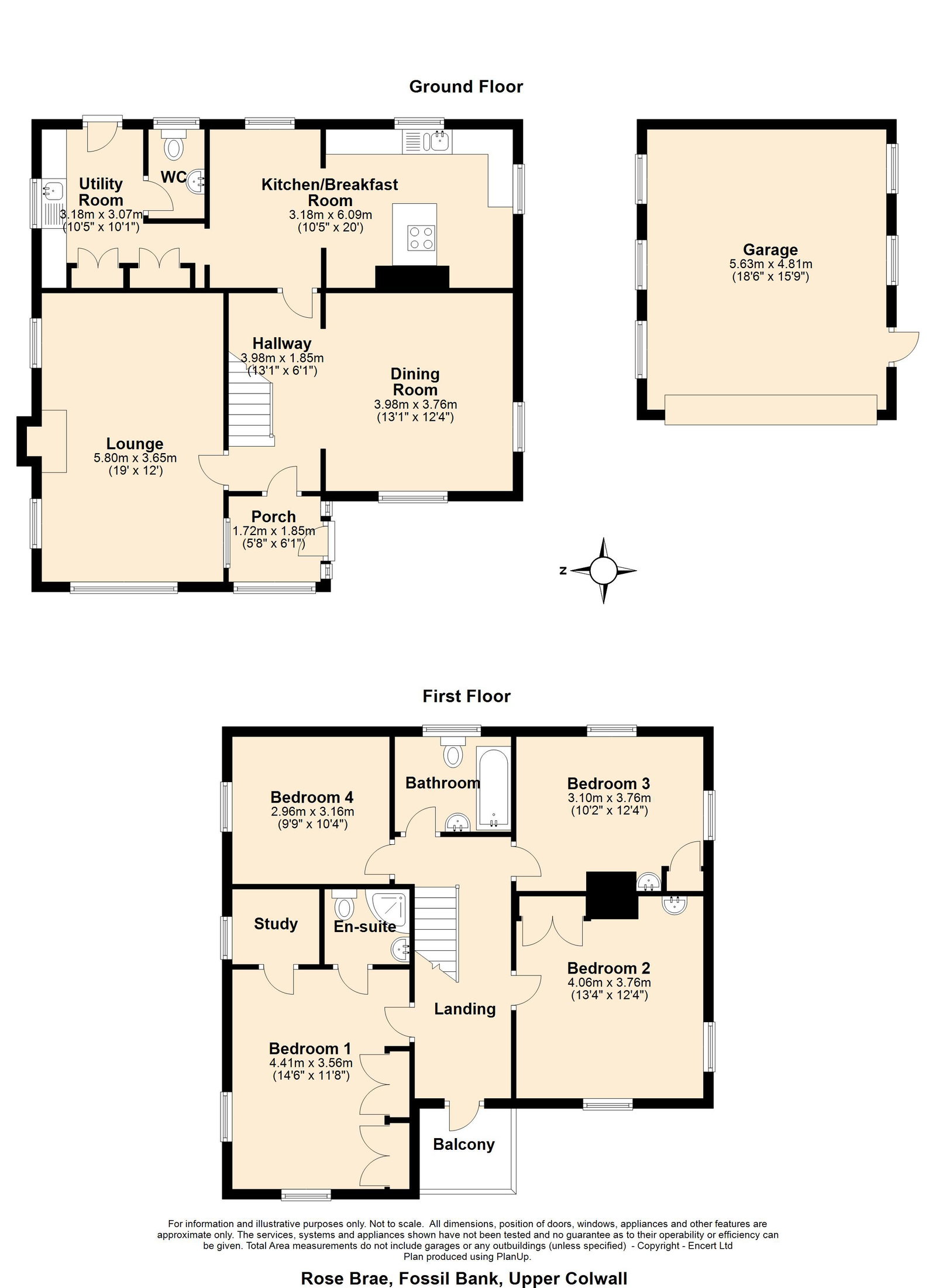 Rose Brae, Fossil Bank, Malvern floorplan