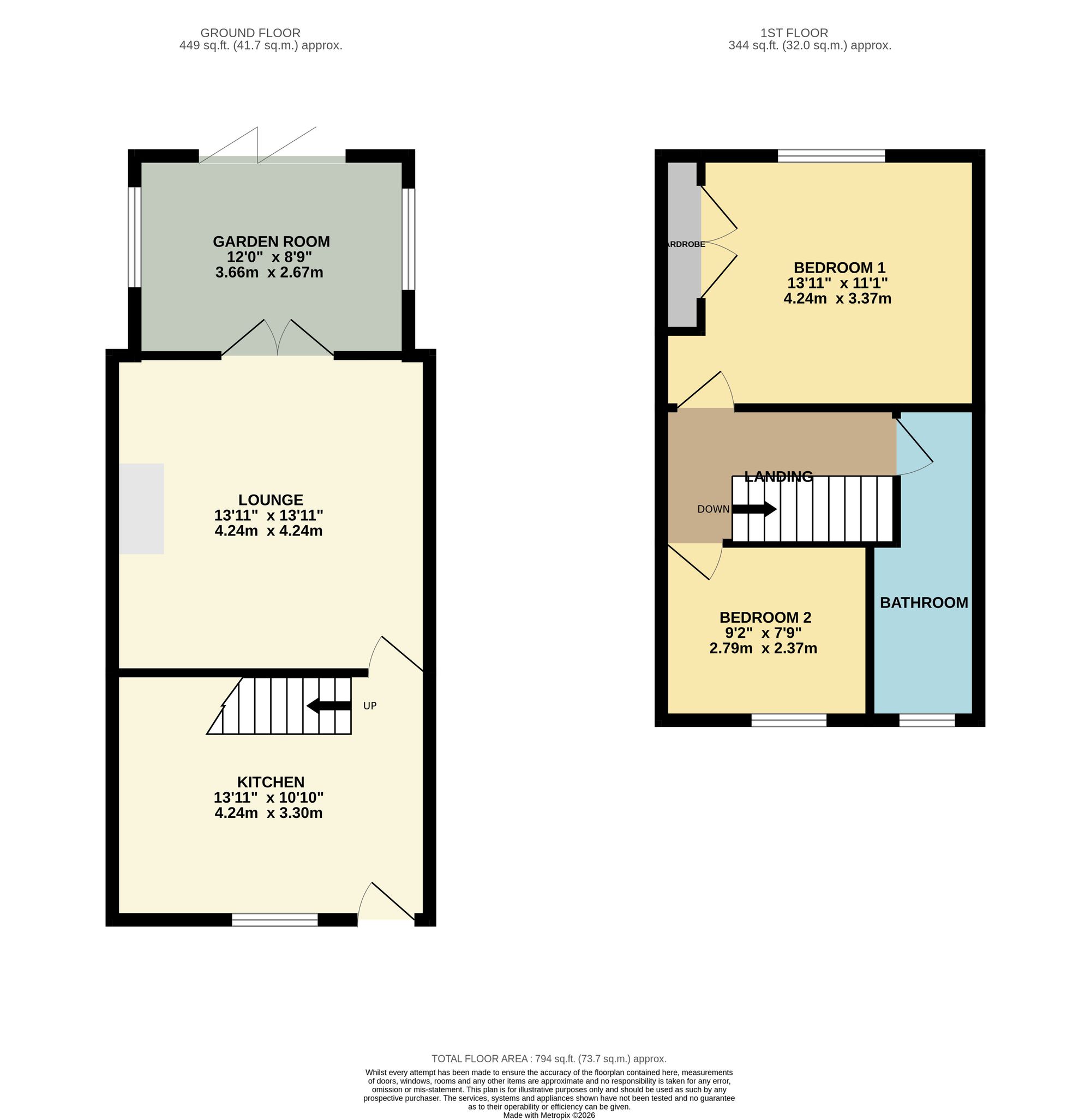11 Broad Oak Terrace, Bury floorplan