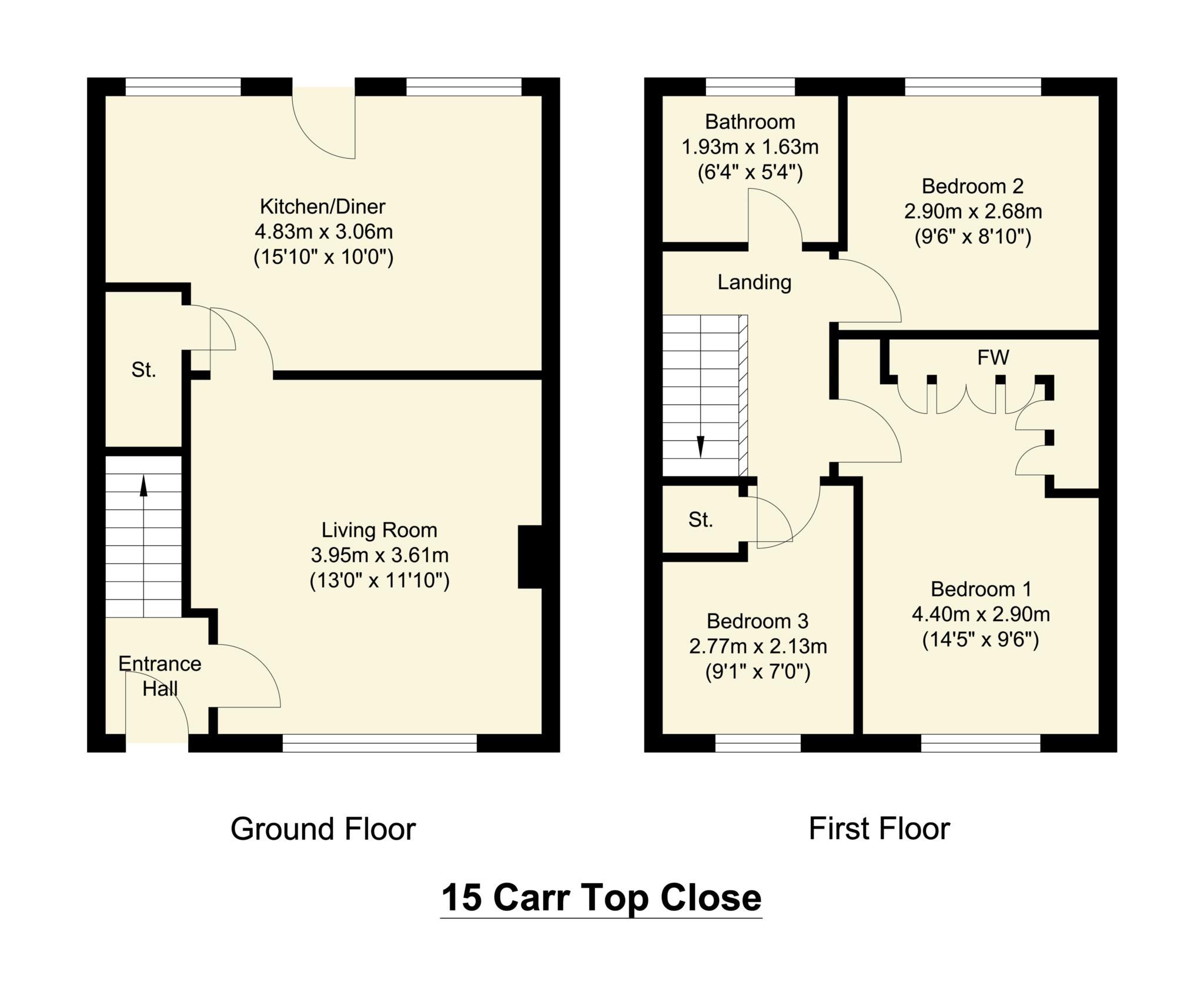 Carr Top Close, Batley WF17, 3 bedroom terraced house for sale