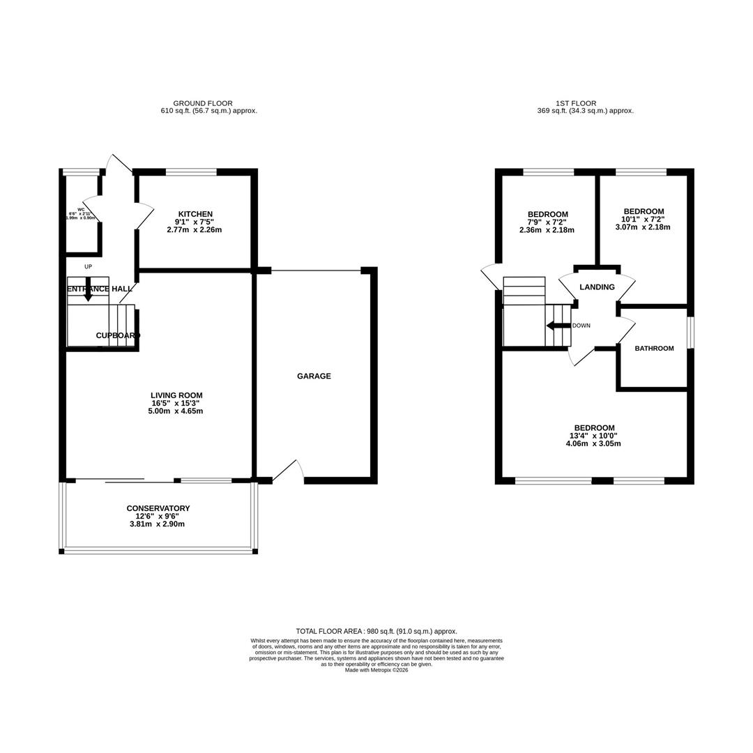 1, Ellis Close, Hastings floorplan
