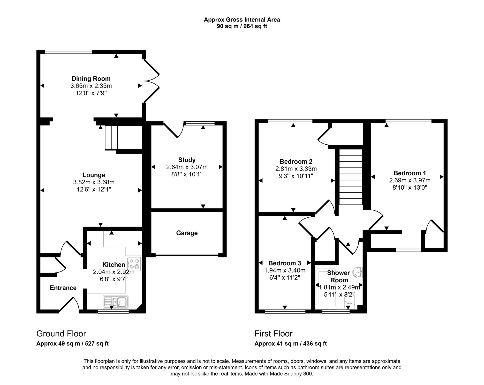 2 Kent Close, Whitchurch floorplan