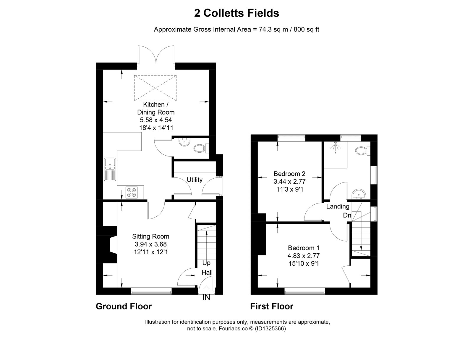 2, Colletts Fields, Broadway floorplan
