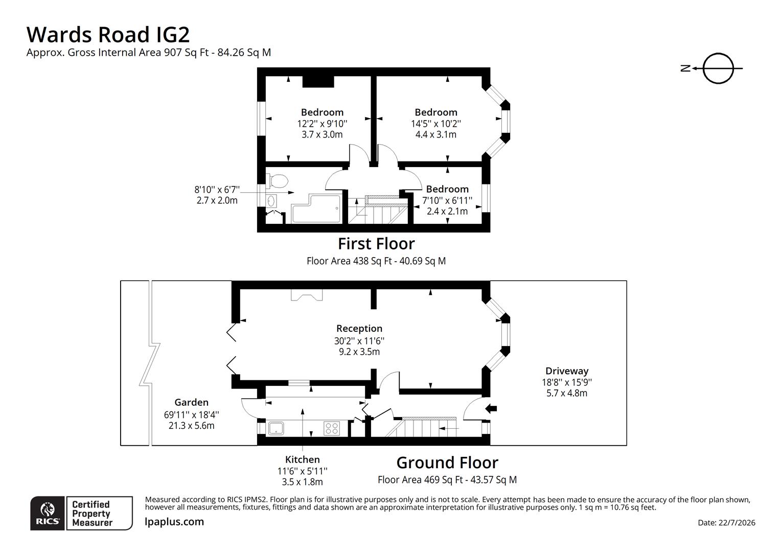 76, Wards Road, Ilford floorplan