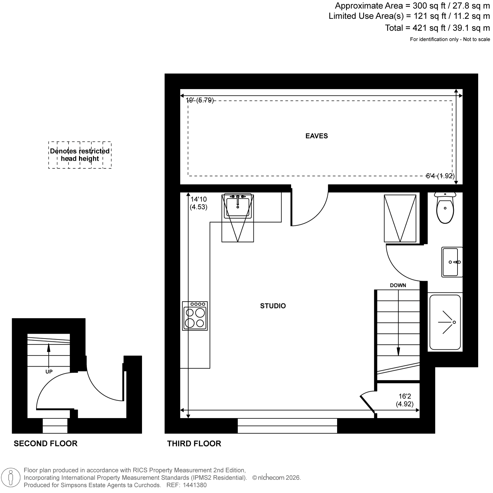 Flat 4, 276, Kingston Road, Teddington floorplan