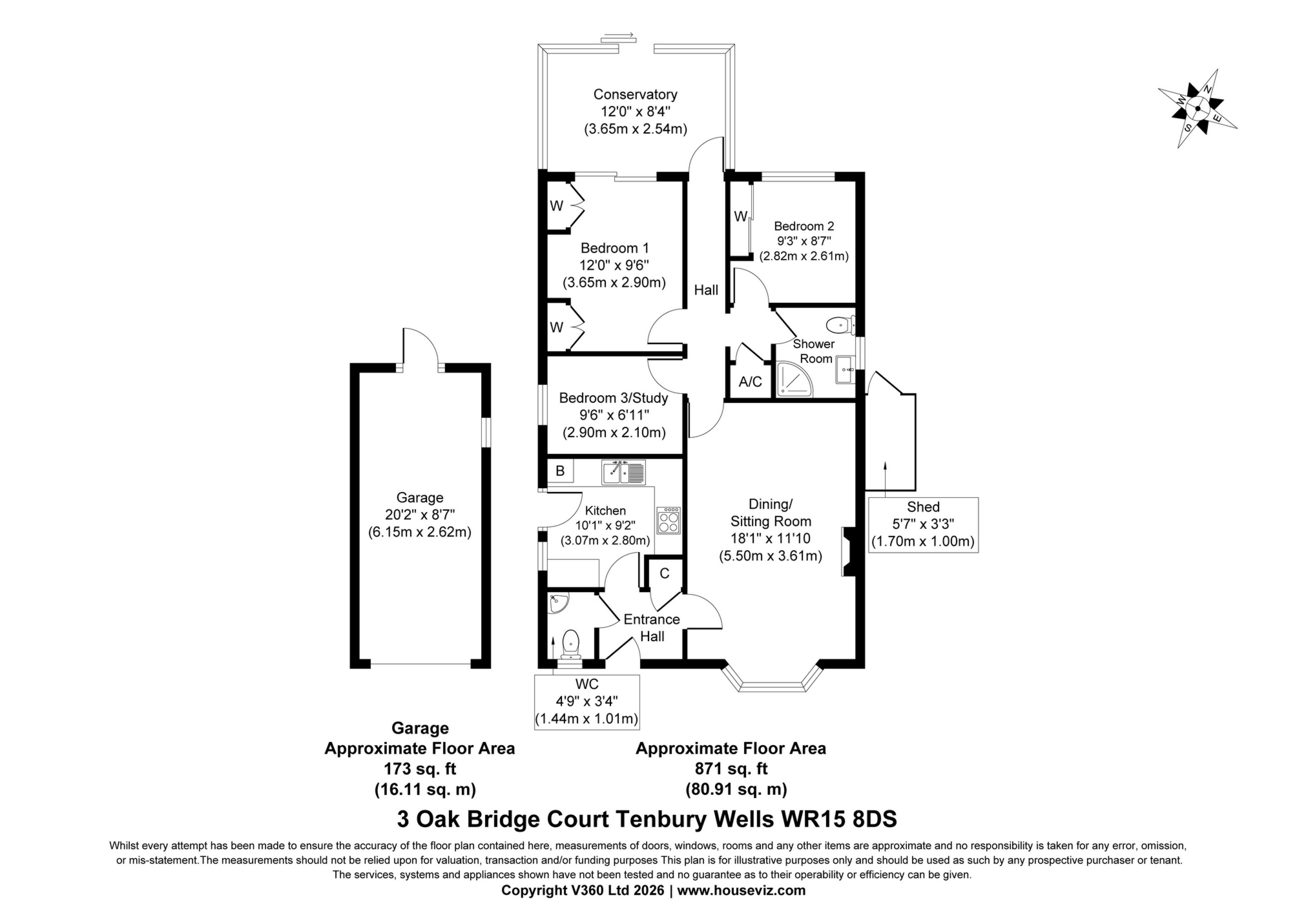 3, Oak Bridge Court, Tenbury Wells floorplan