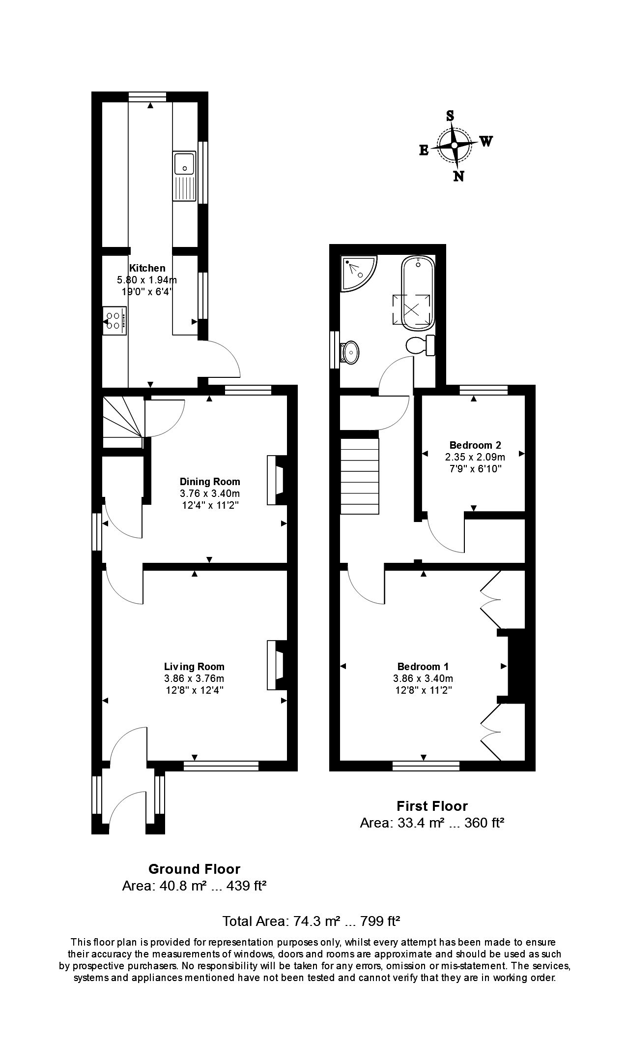 2 Bedrooms Semi-detached house for sale in Upper Hale Road, Upper Hale, Farnham GU9