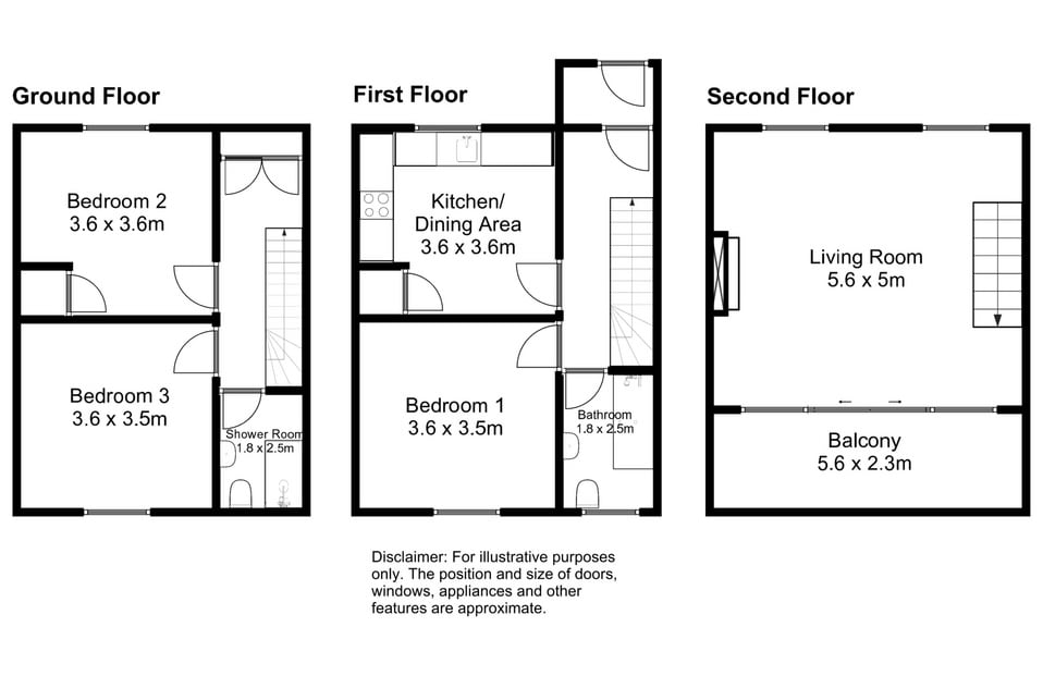 26, Cae du Estate, Pwllheli floorplan