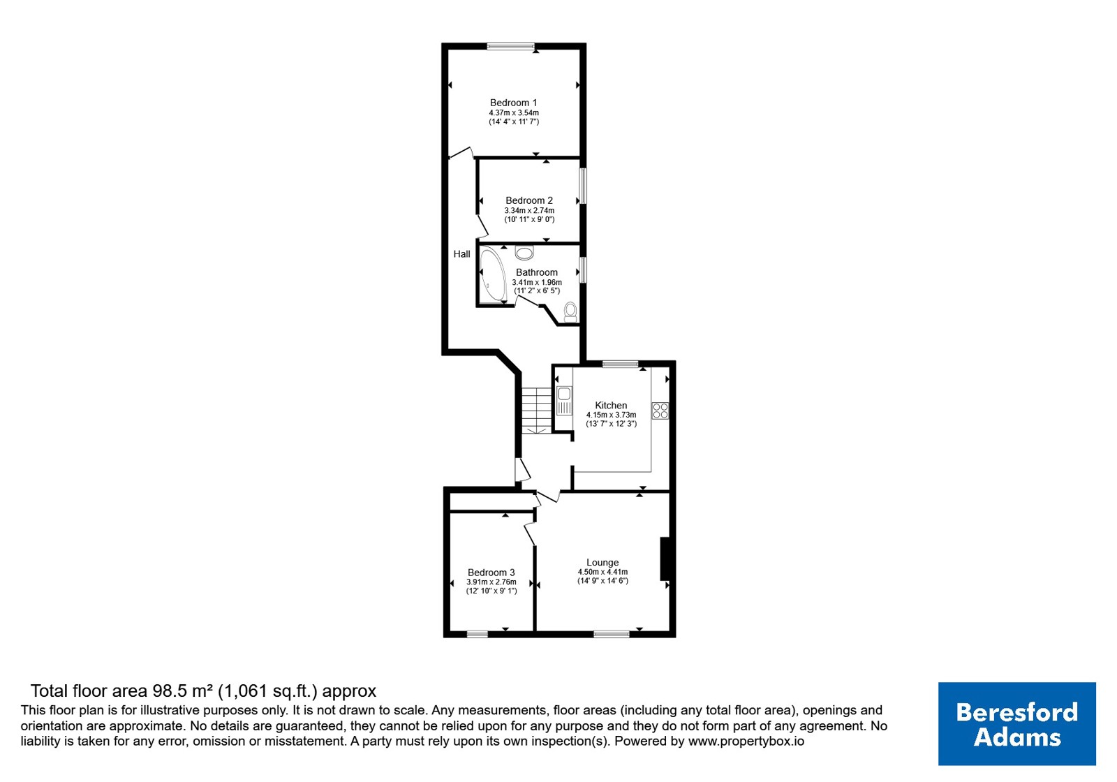 Flat 6, Mount Royal 45-47,, Whitehall Road, Colwyn Bay floorplan